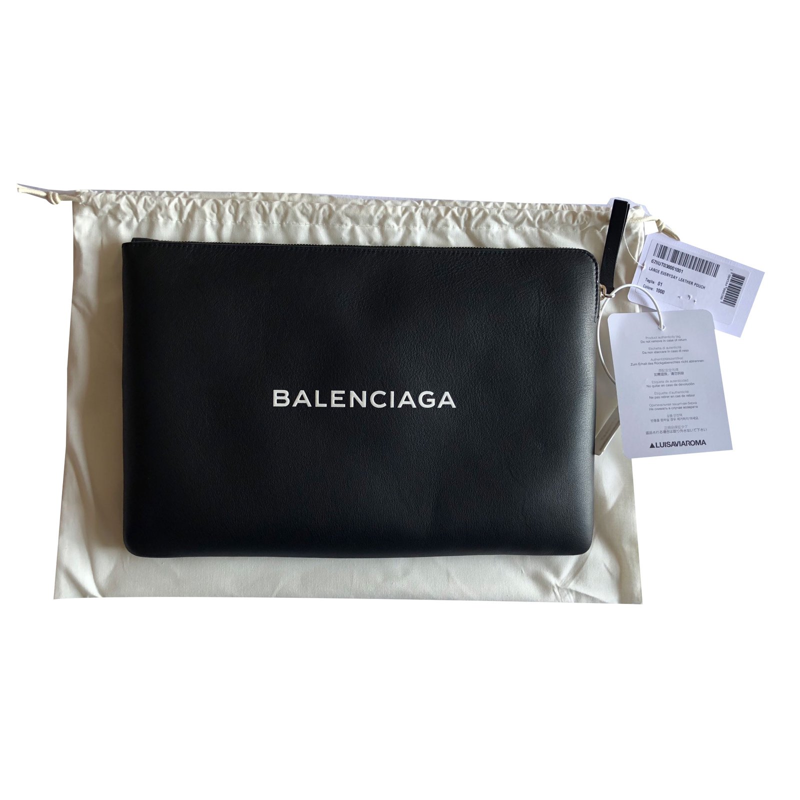 Balenciaga Clutch bags Black Leather ref.75030 -