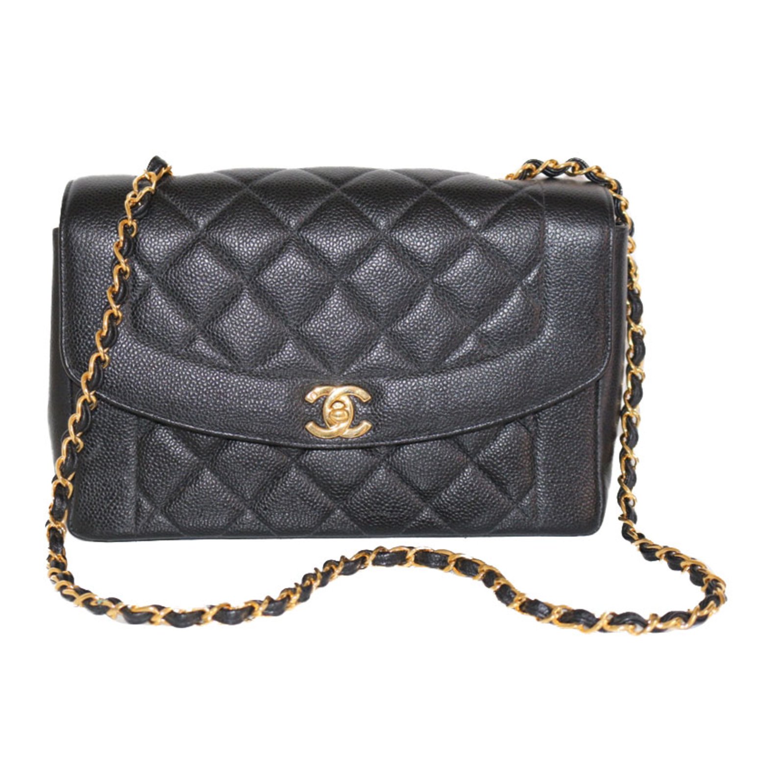 Chanel Diana Black Leather ref.75054 - Joli Closet