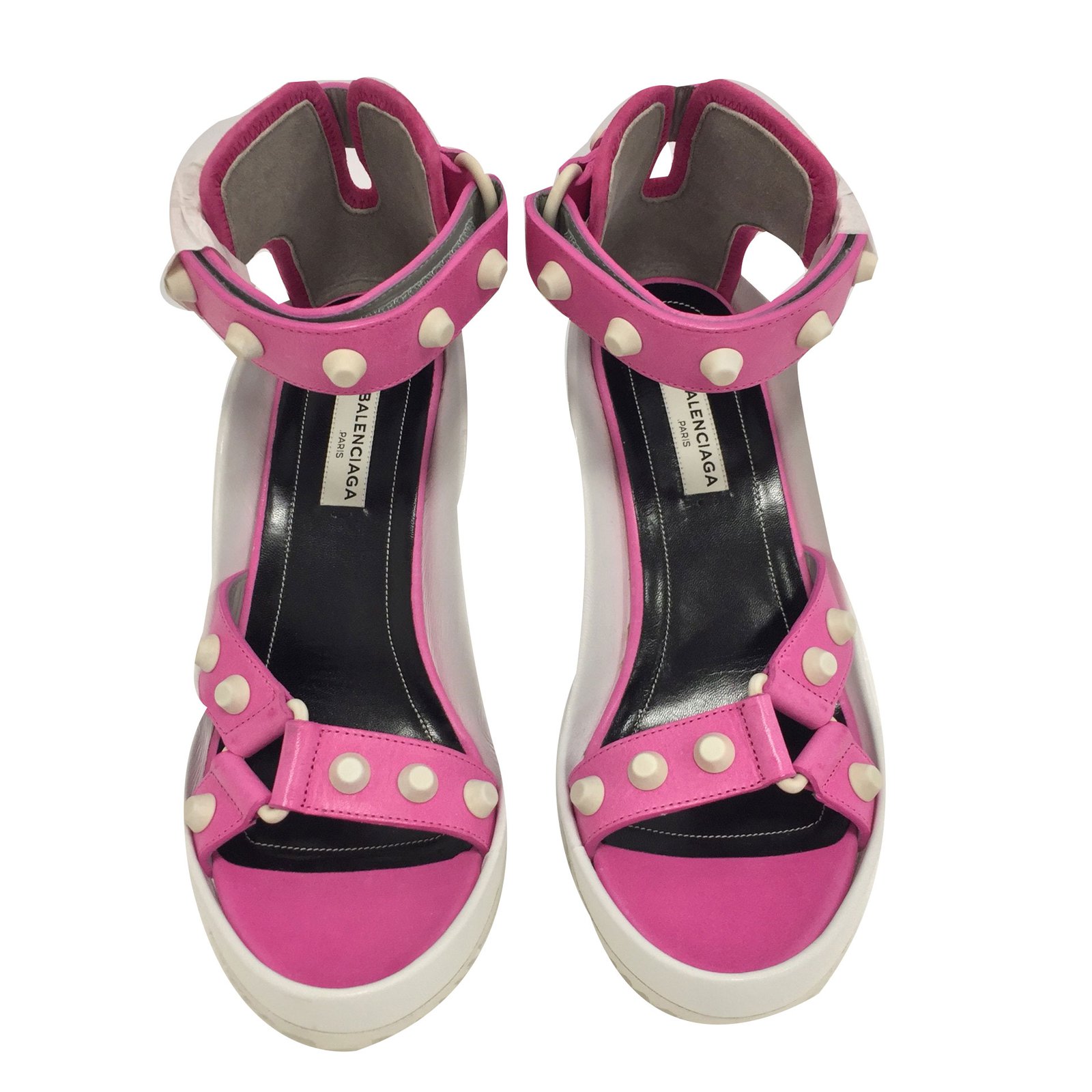 Balenciaga Heels Pink Leather ref.75336 - Joli Closet