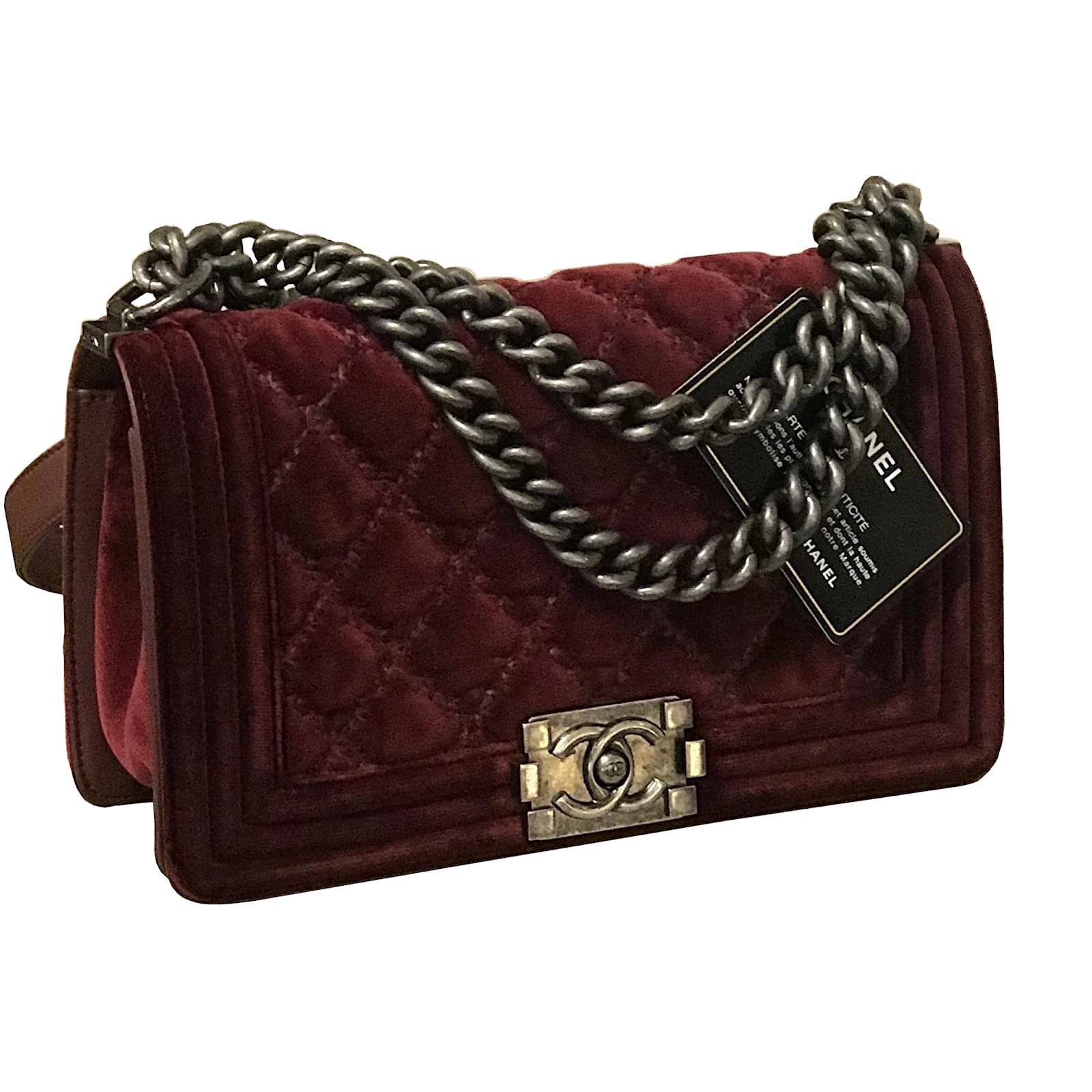 chanel velvet boy bag