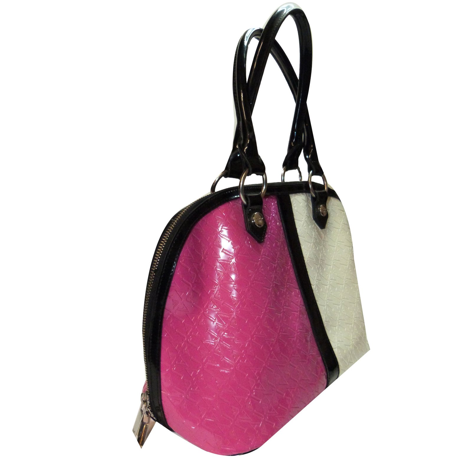Udholdenhed Synlig jubilæum Armani Jeans Handbags Black Pink White Plastic ref.75496 - Joli Closet