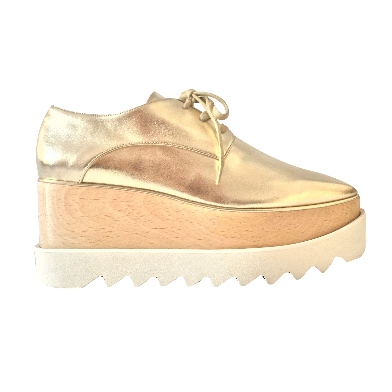 gold oxford platform shoes