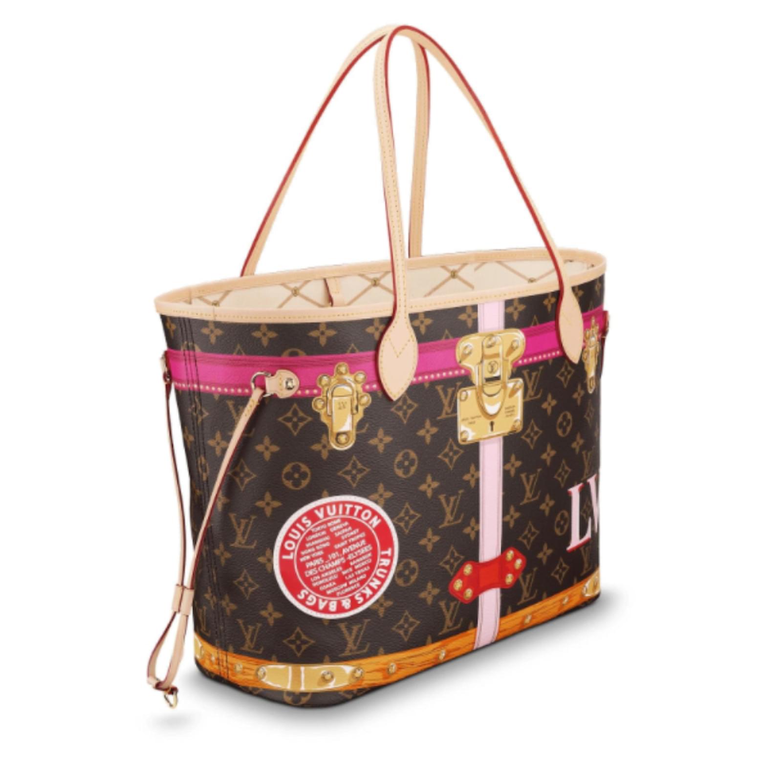 Louis Vuitton Neverfull Handbags Leather Cloth Other Ref 75922 Louis Vuitton Neverfull Handbags Leather Cloth Other Ref 75922