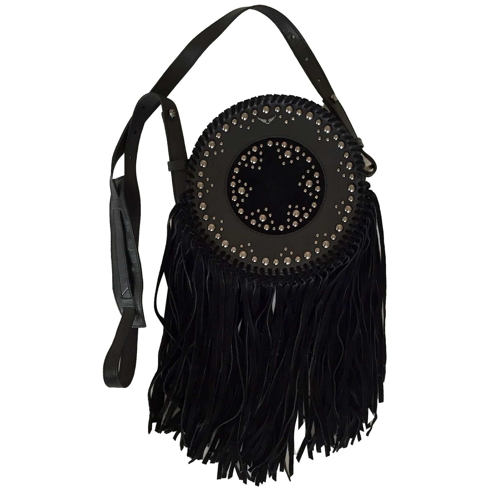 Zadig \u0026 Voltaire Bolsa de hombro Negro Gamuza ref.76246 - Joli Closet