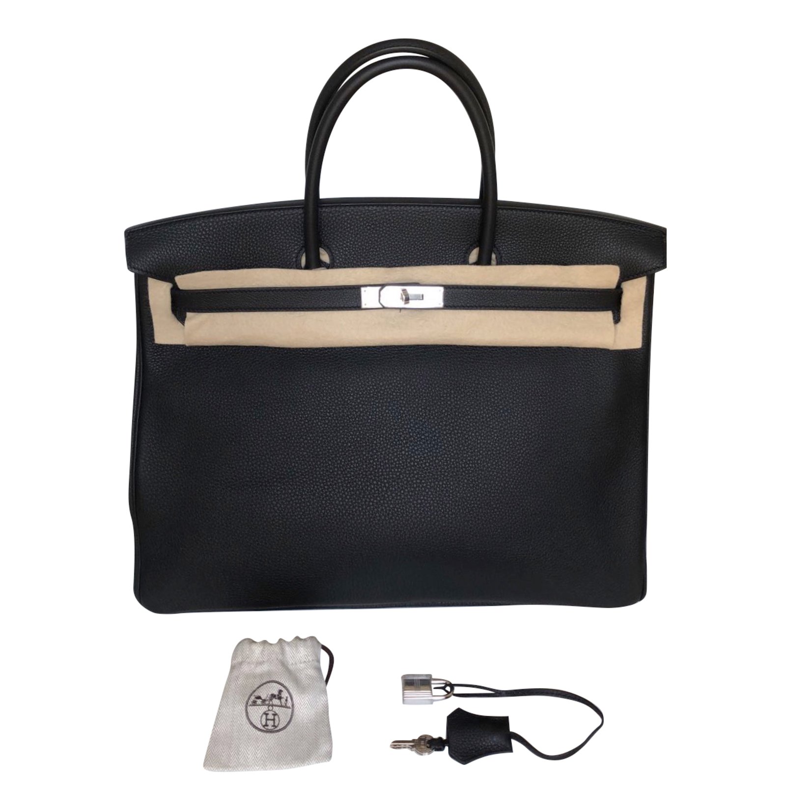 Hermès Birkin 40 Black Leather ref.76422 - Joli Closet