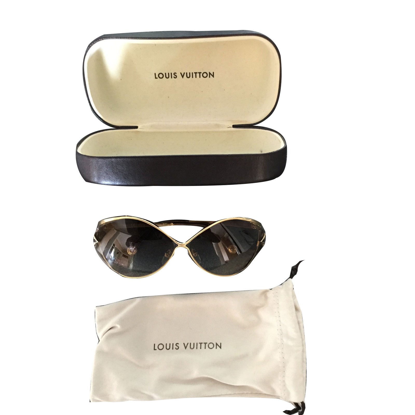 Louis Vuitton Sunglasses Golden Metal ref.170713 - Joli Closet