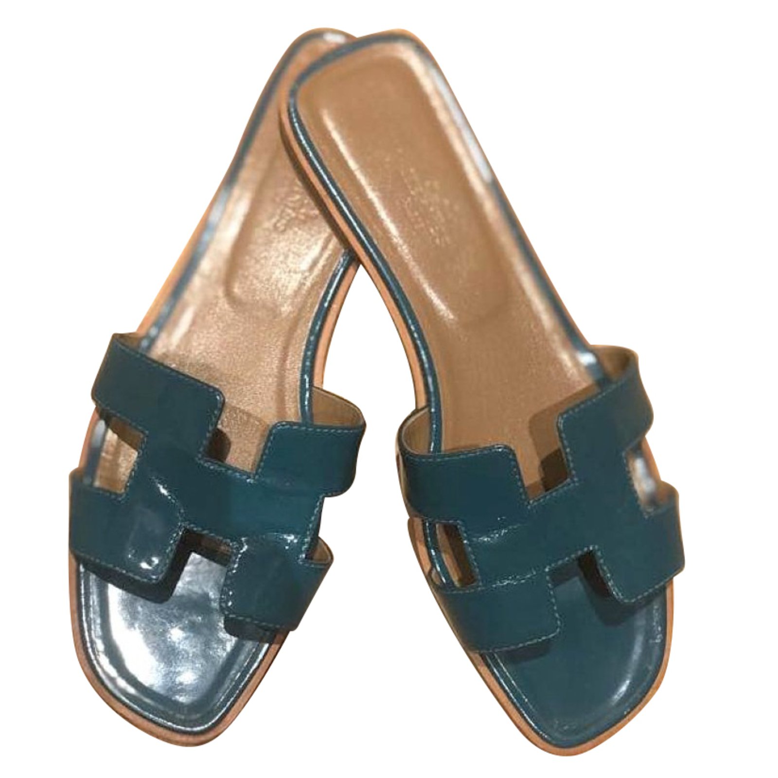 Hermès Oran sandals Patent leather ref.77026 - Joli Closet