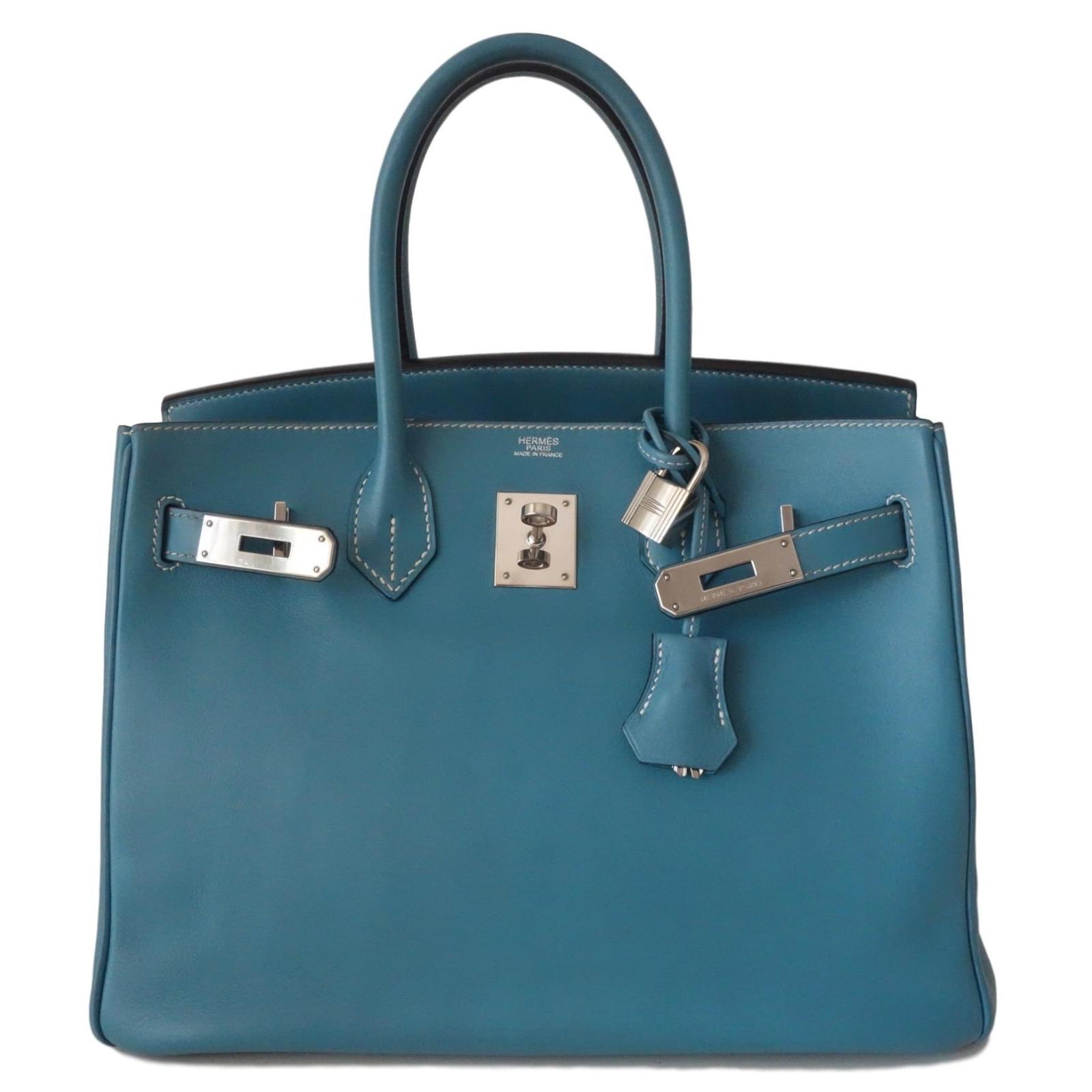 Hermès Birkin 30 Cuir Bleu Joli Closet