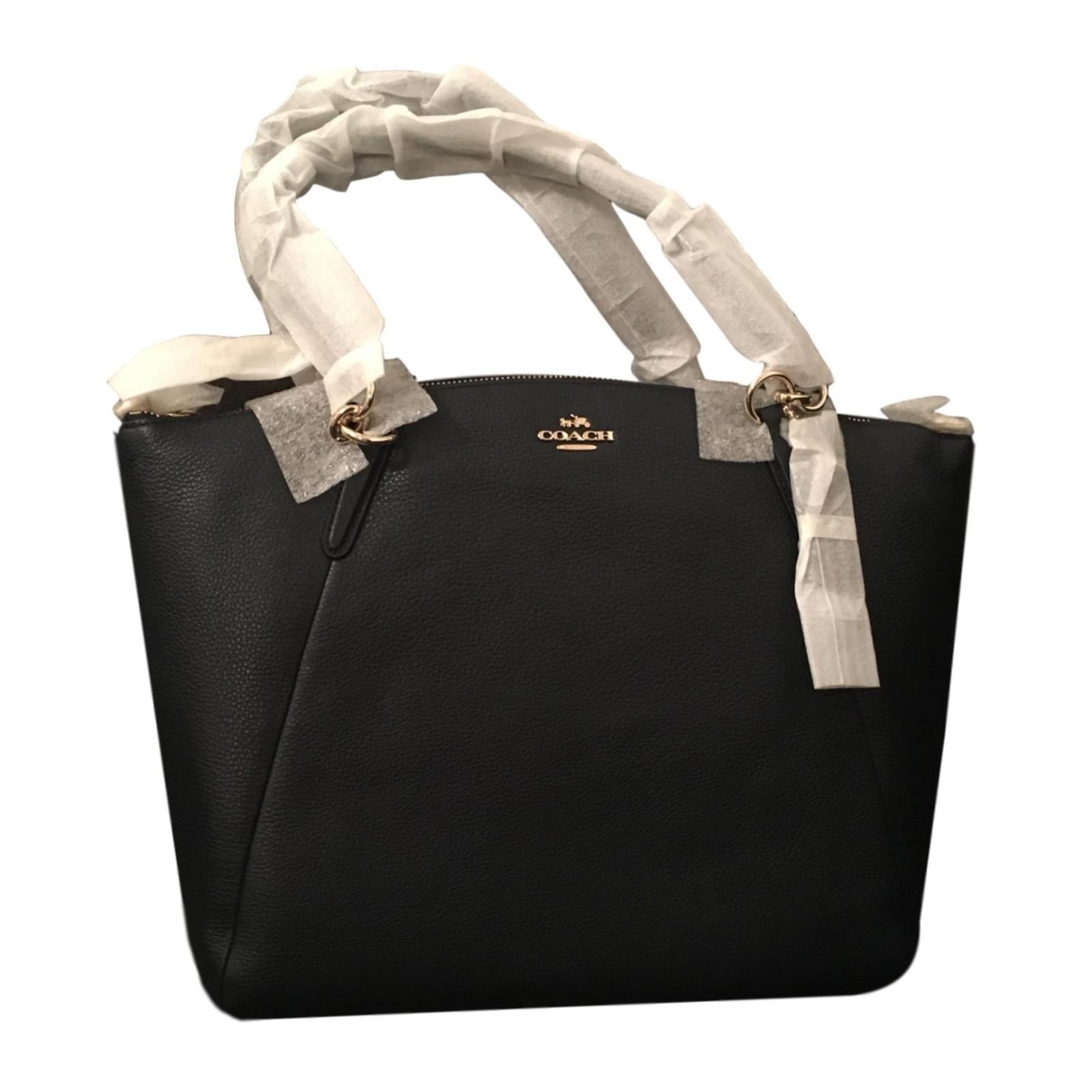 Coach Handbags Navy blue Leather ref.77318 Joli Closet