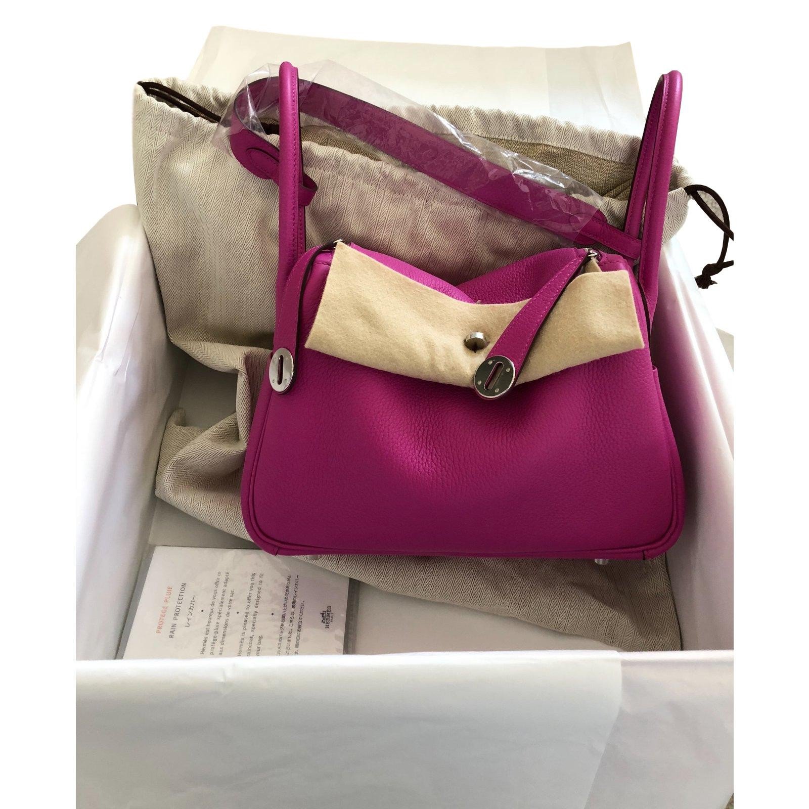 Hermès Lindy 26 Handbags Leather Pink 