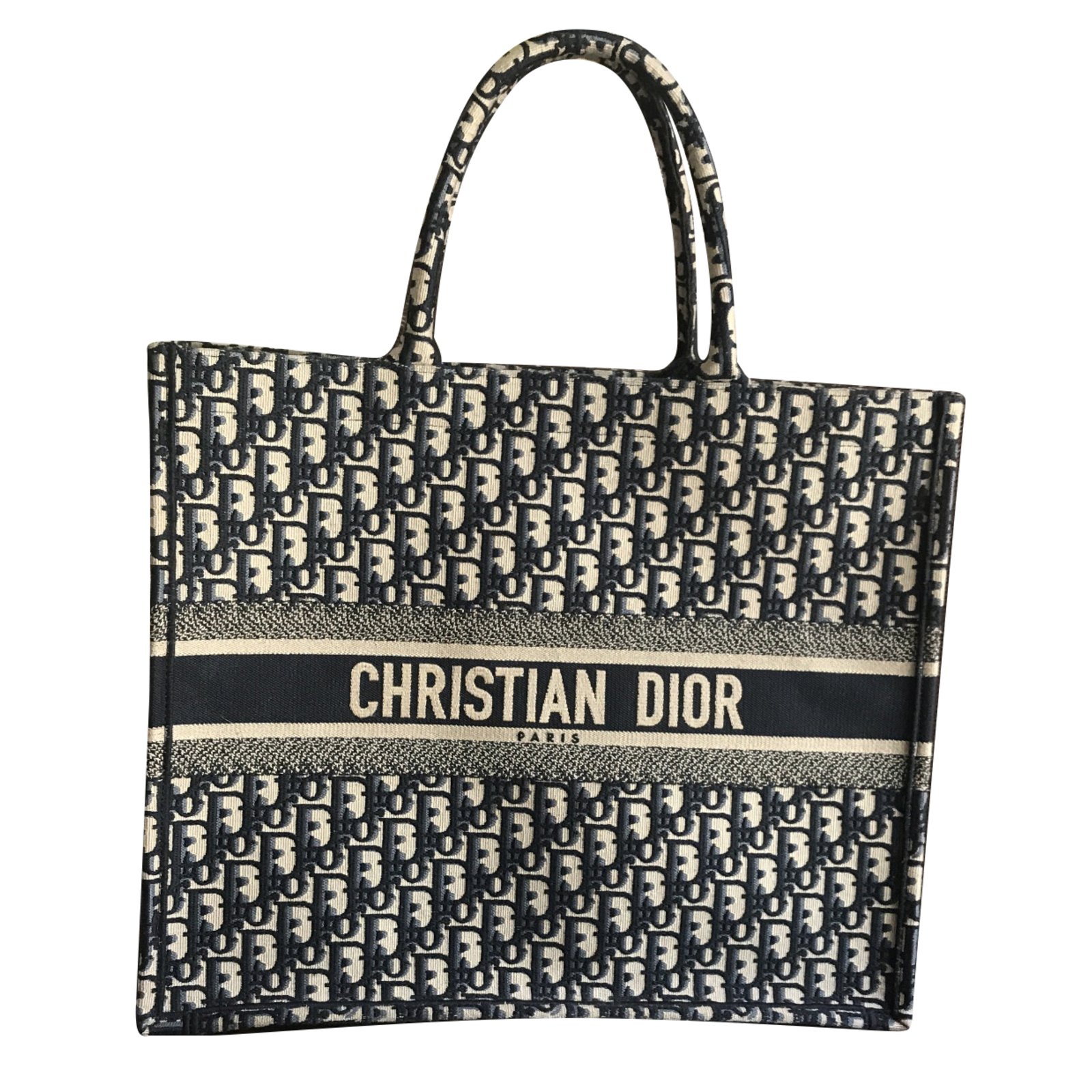 Dior Book Tote oblique Handbags Cotton 