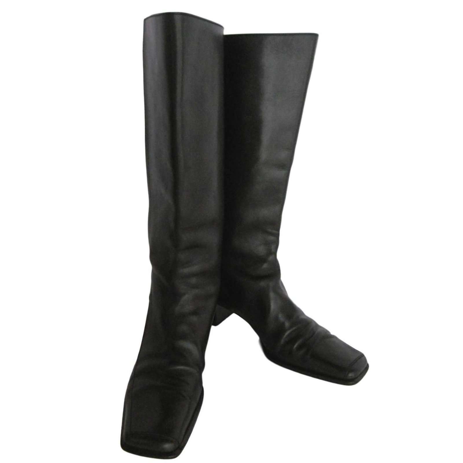 Low Heel Leather Boots Boots Leather 
