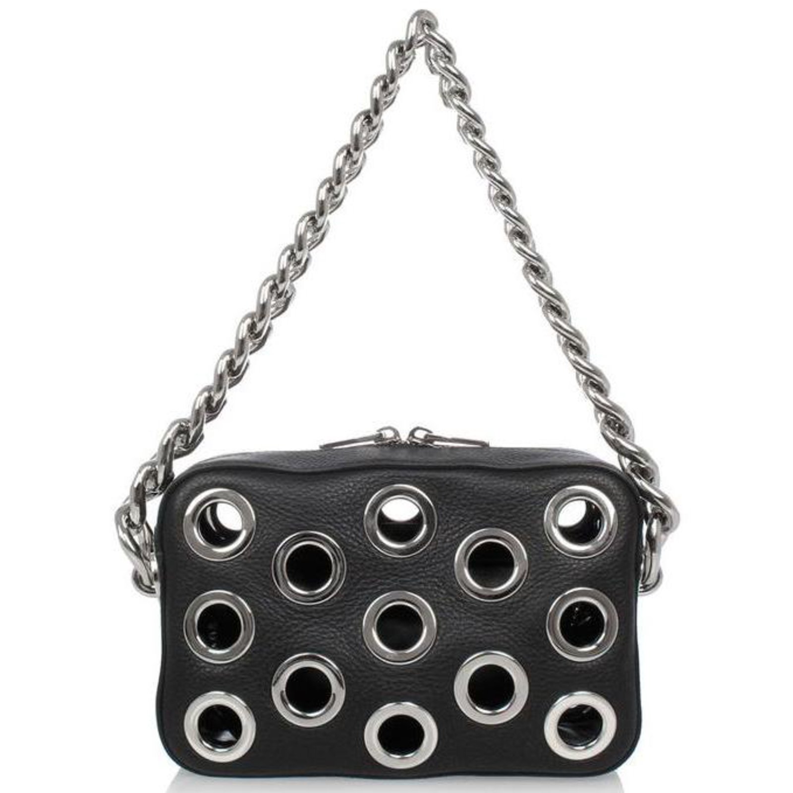 prada black studded bag