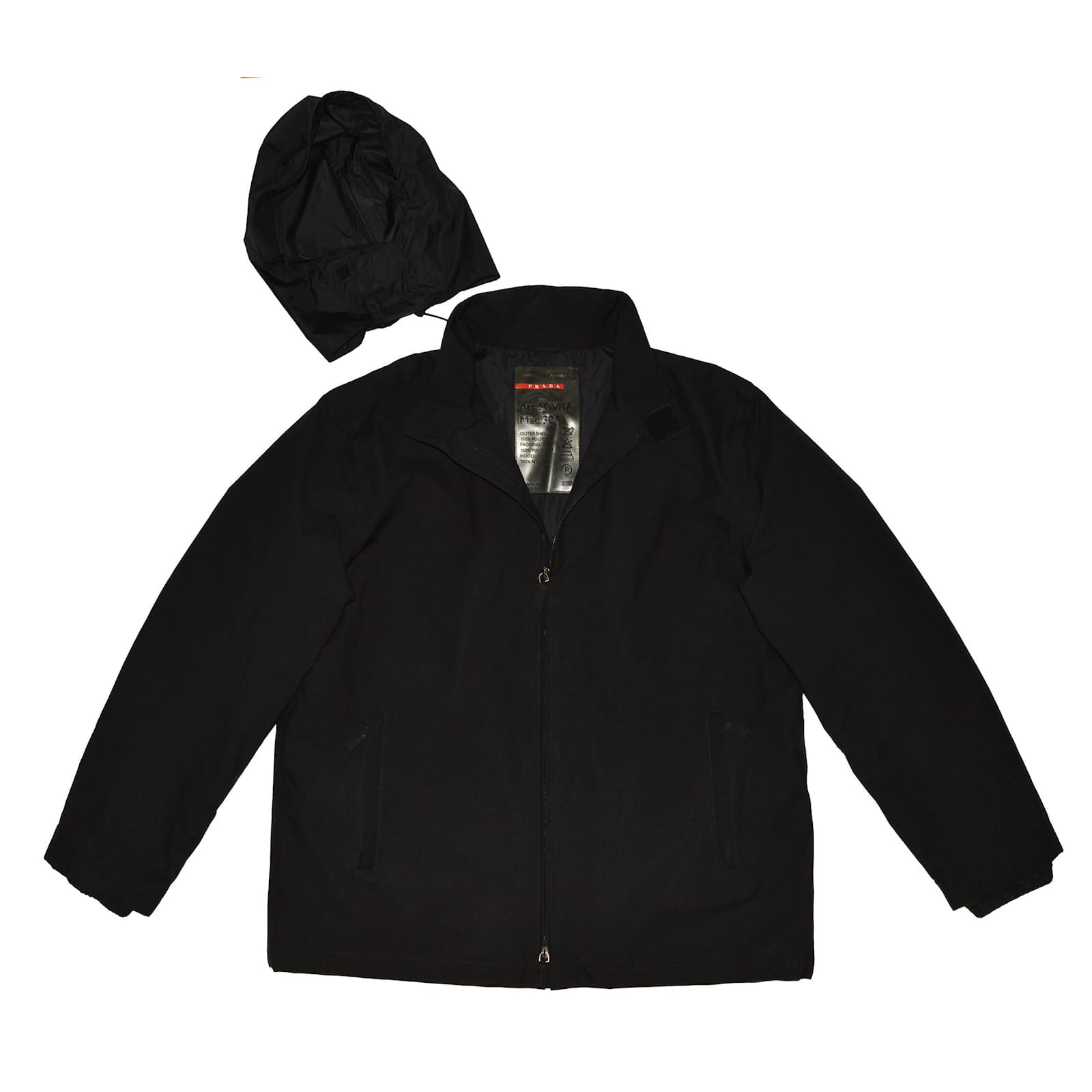 Manteaux homme Prada Manteaux homme Polyester Noir ref.78893 Manteaux homme Prada Manteaux homme Polyester Noir ref.78893