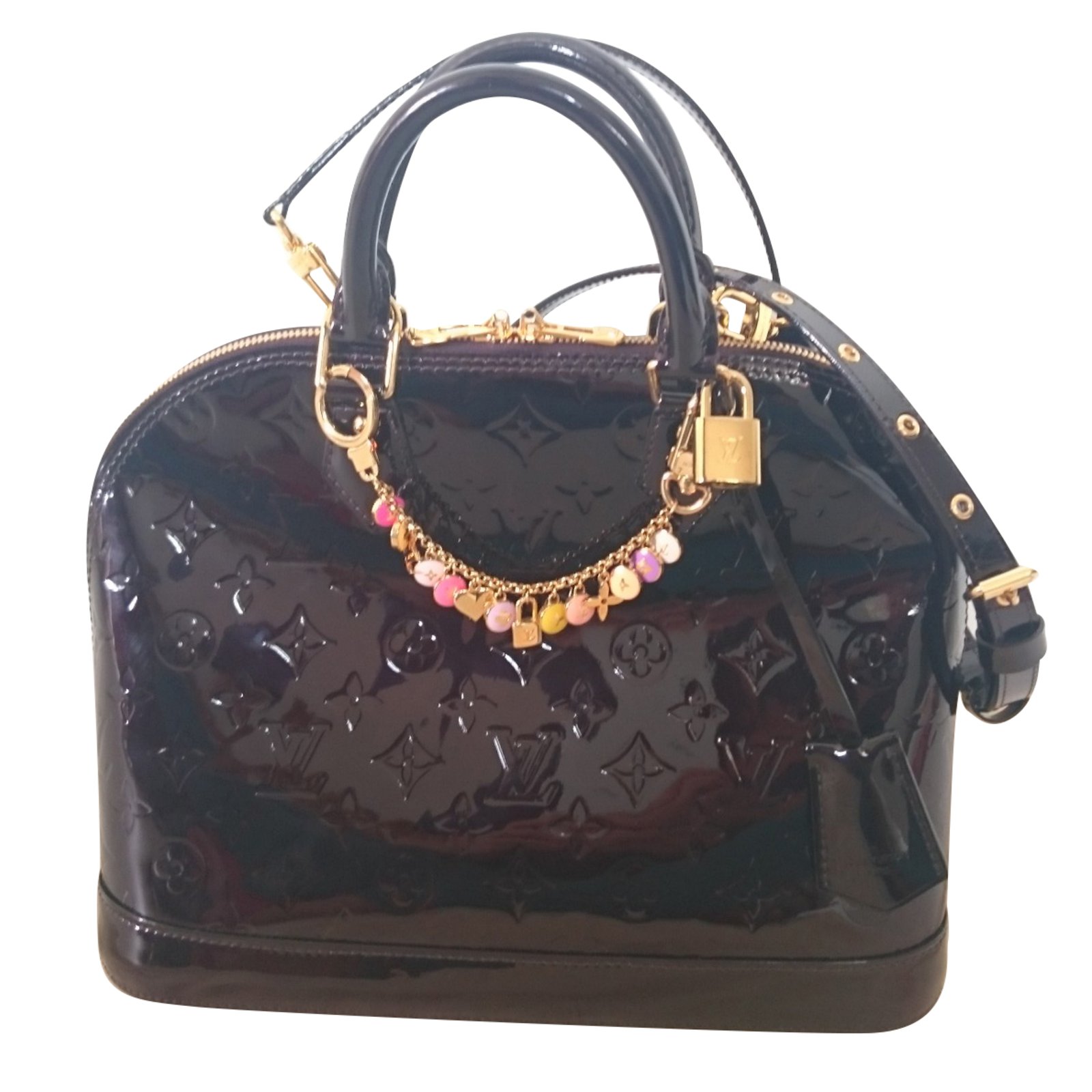 Louis Vuitton, Bags, Black Multi Color Louis Vuitton Alma Bag