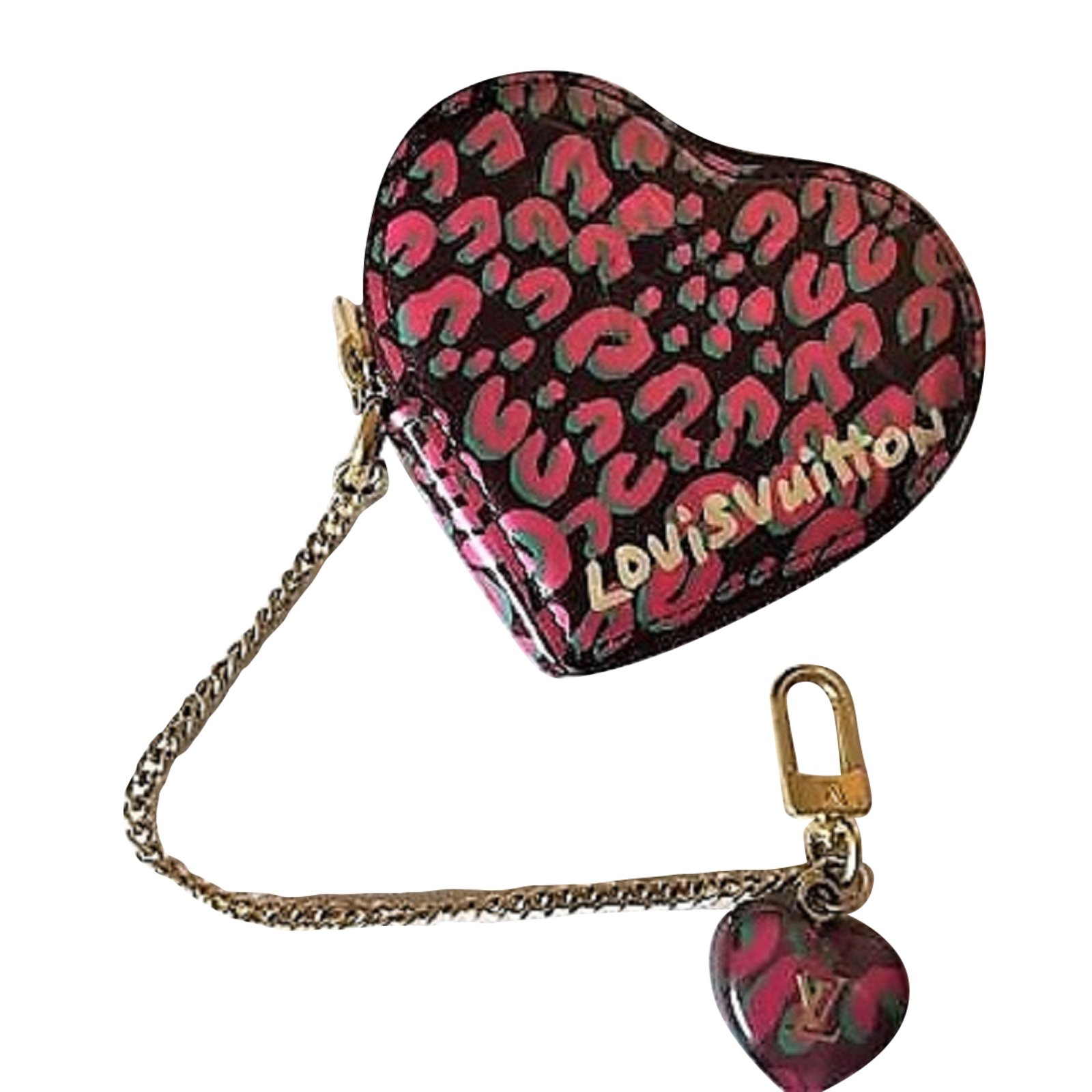 Louis Vuitton coin purse Leopard print Patent leather ref.79479