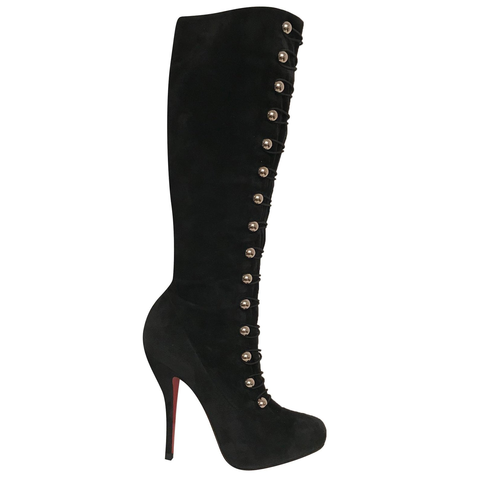 suede christian louboutin boots