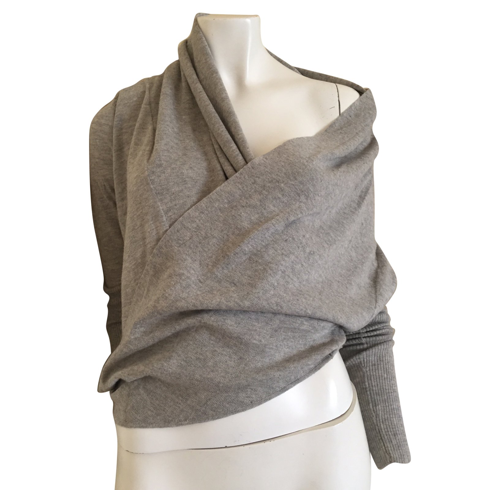 All Saints Knitwear Knitwear Silk,Wool Grey ref.79825 - Joli Closet