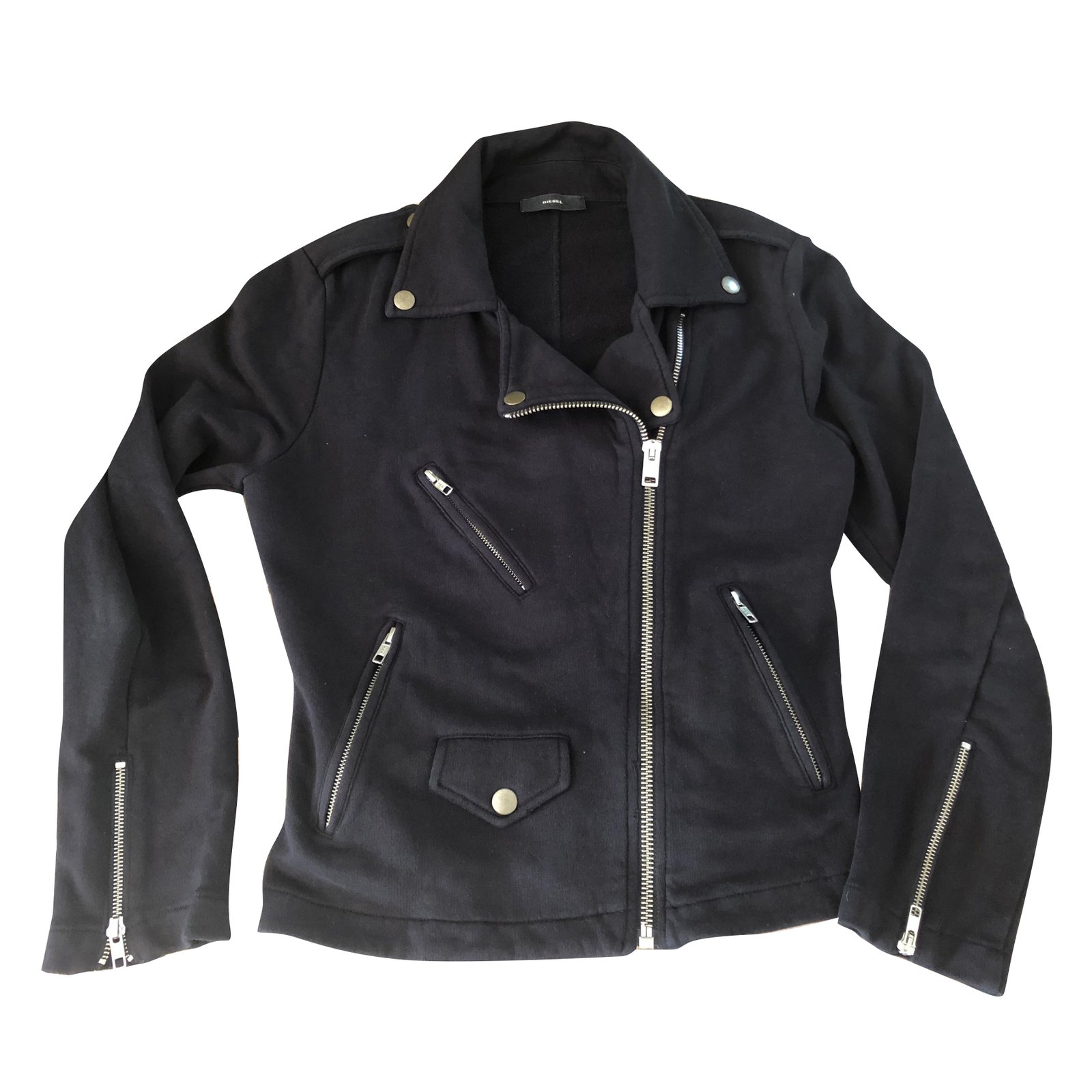 Diesel Biker jackets Black Cotton ref.79908 - Joli Closet