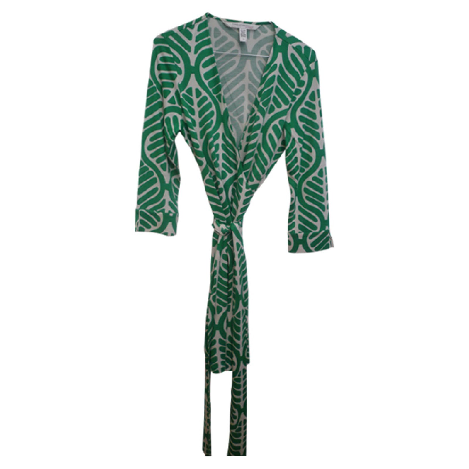 diane von furstenberg green silk dress