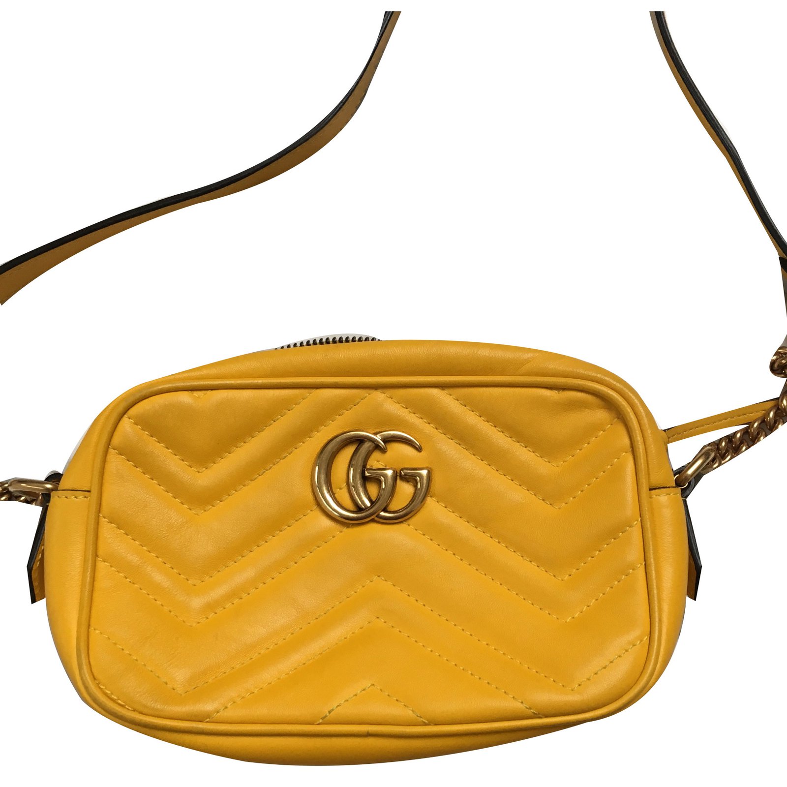 Gucci Handbags Yellow Leather ref.80473 Joli Closet