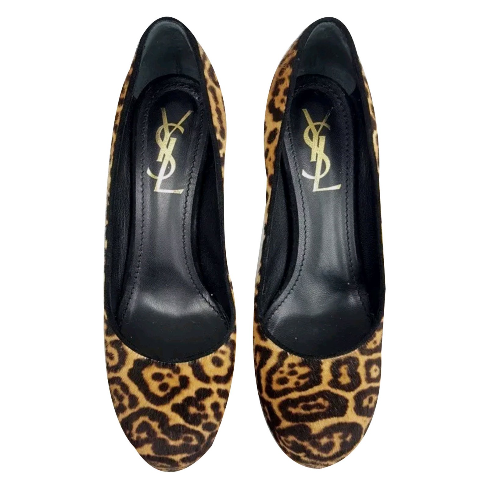 ysl leopard heels