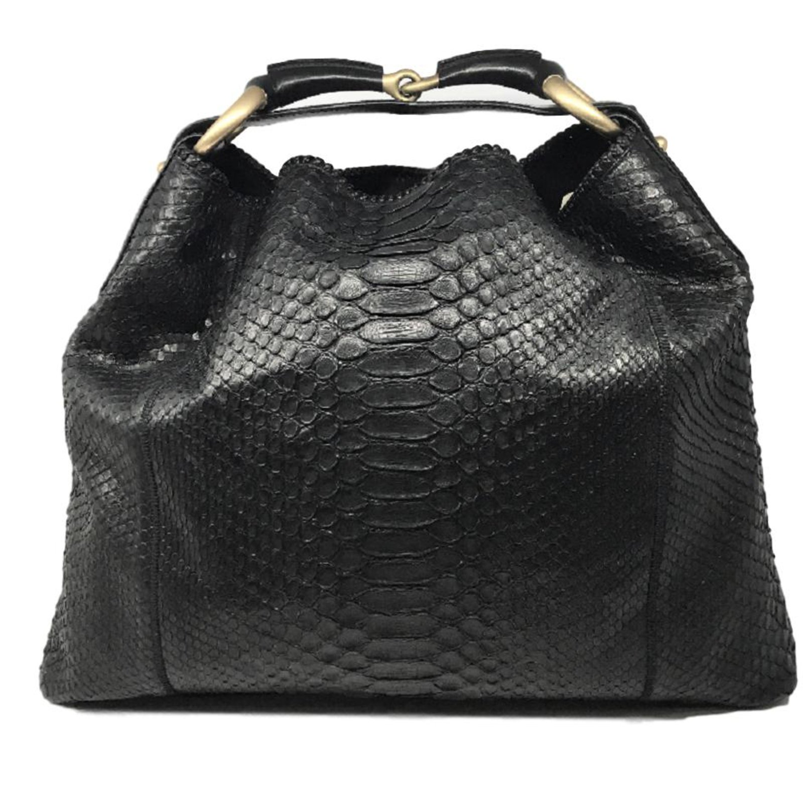 Black snakeskin tote discount bag