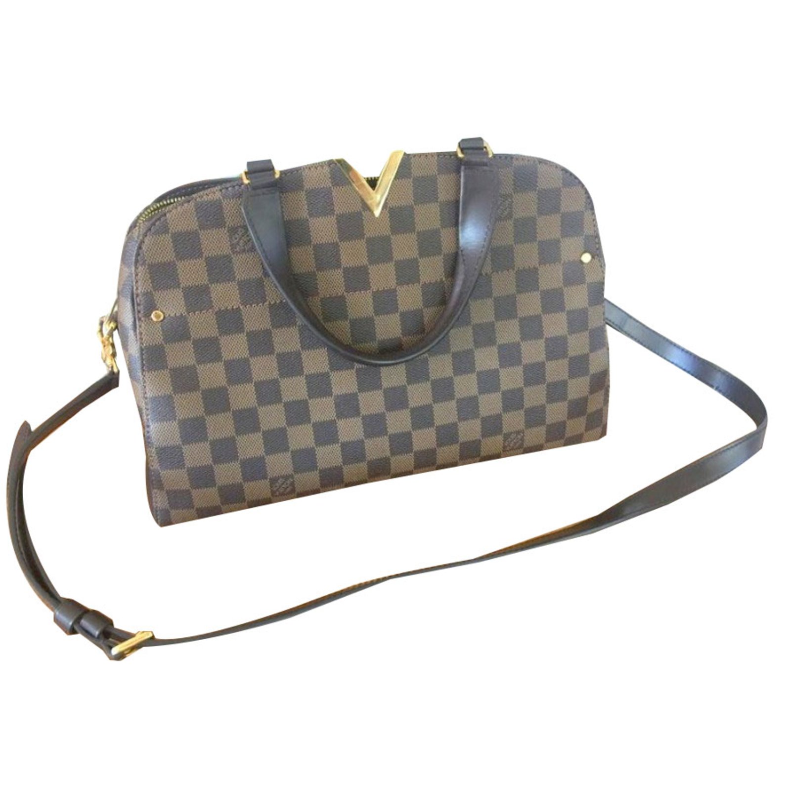 Louis Vuitton Bolsa pequena de bagaço Marrom Couro ref.177877 - Joli Closet