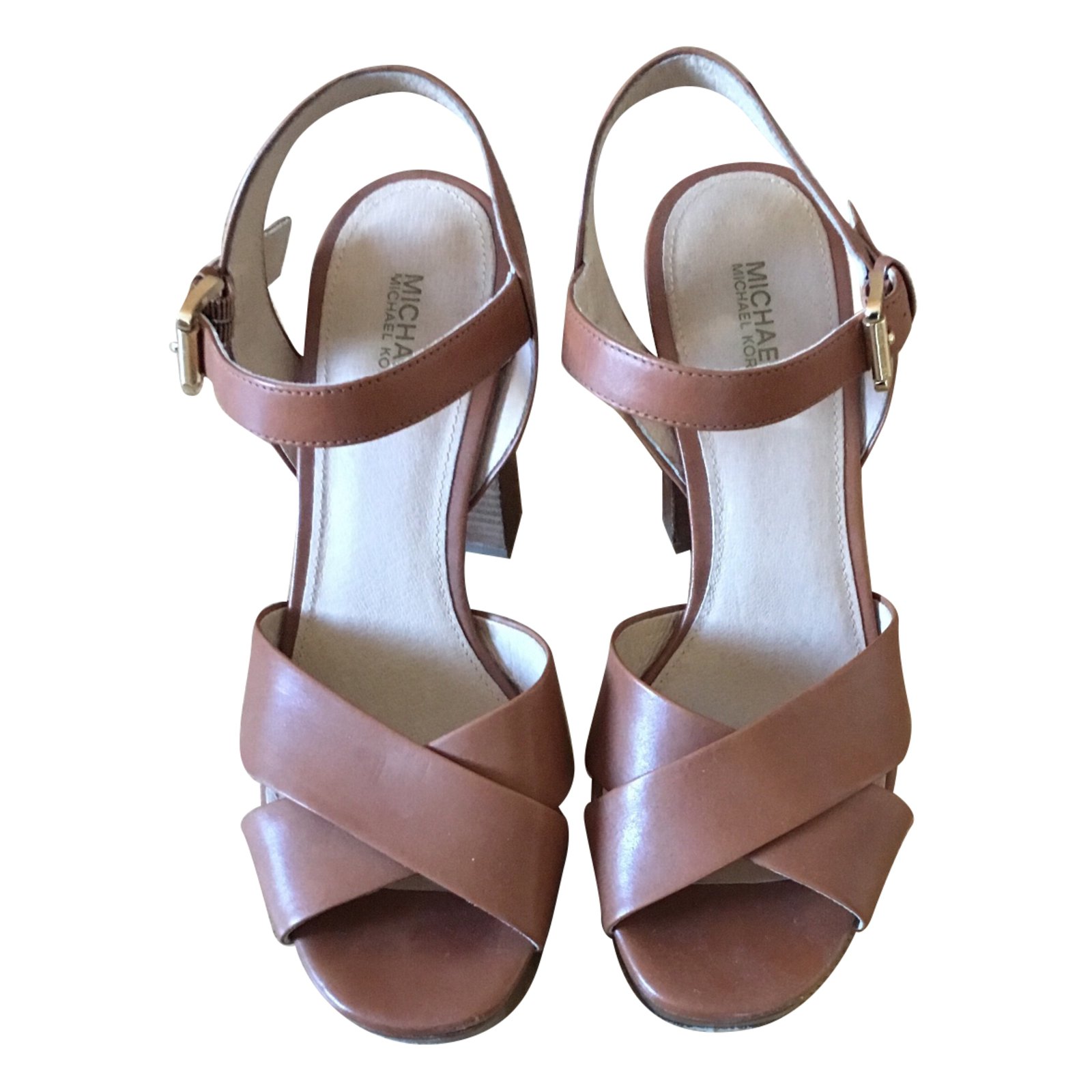 Michael Kors sandals Brown Leather  - Joli Closet