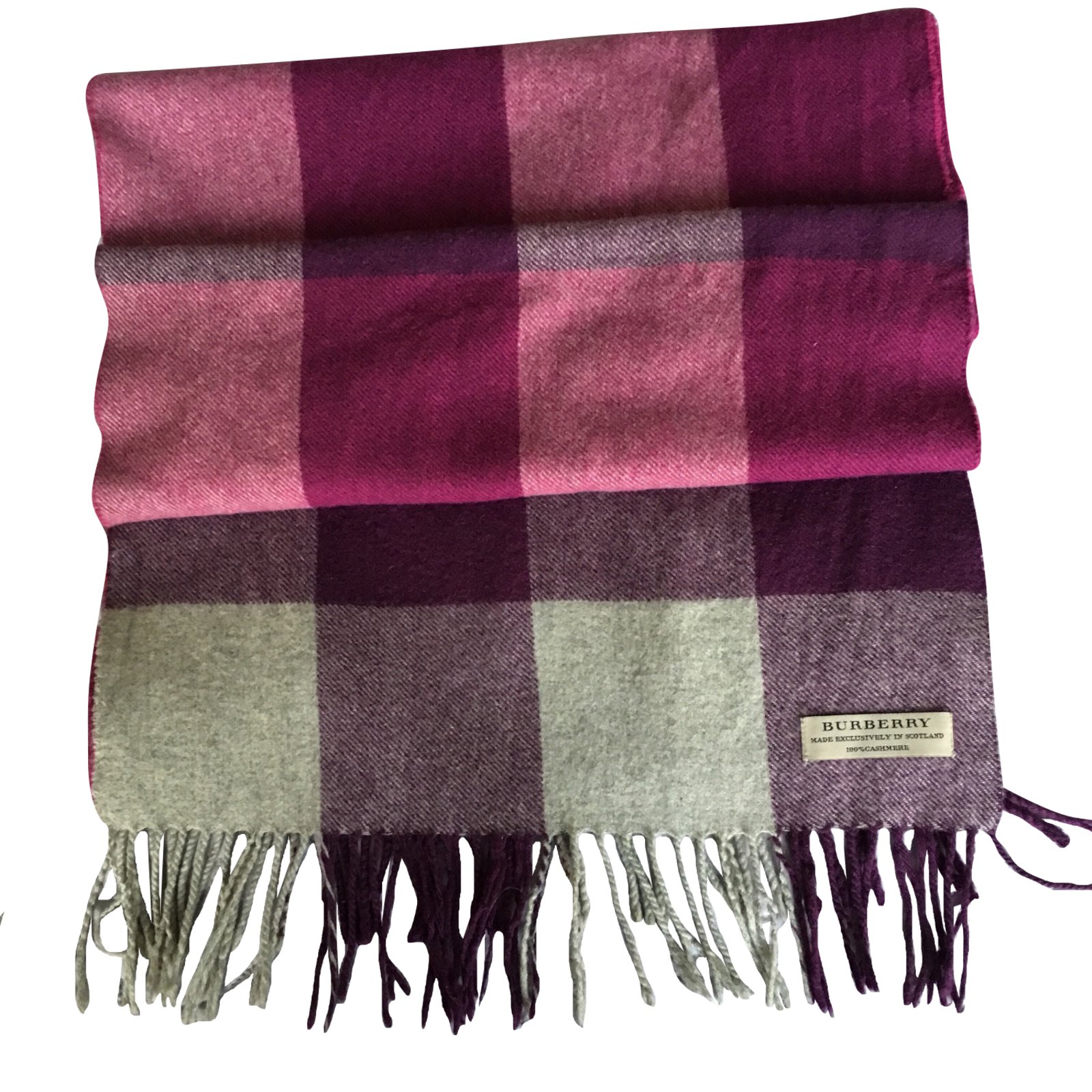 purple burberry scarf