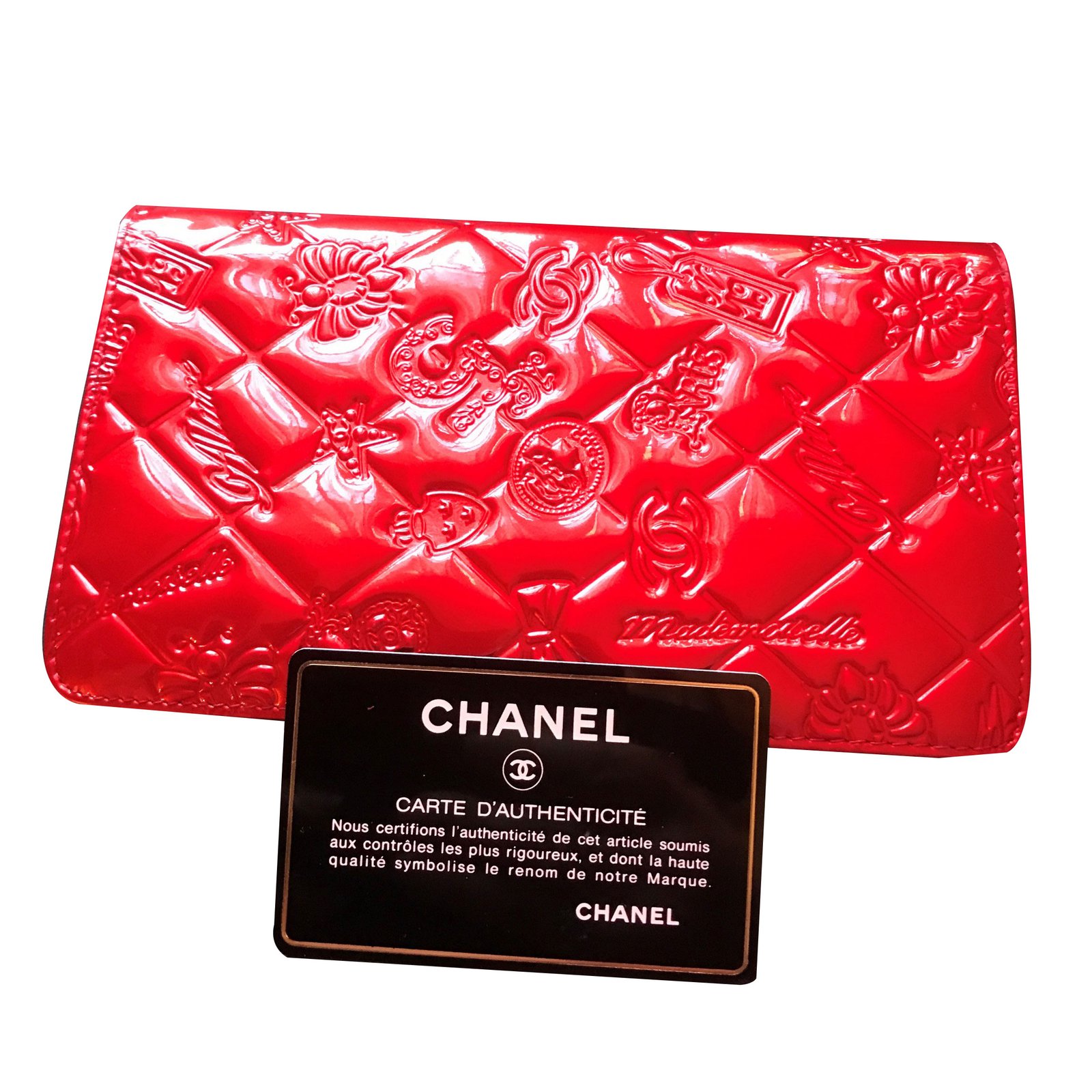 Chanel wallets Red Patent leather ref.82052 Joli Closet