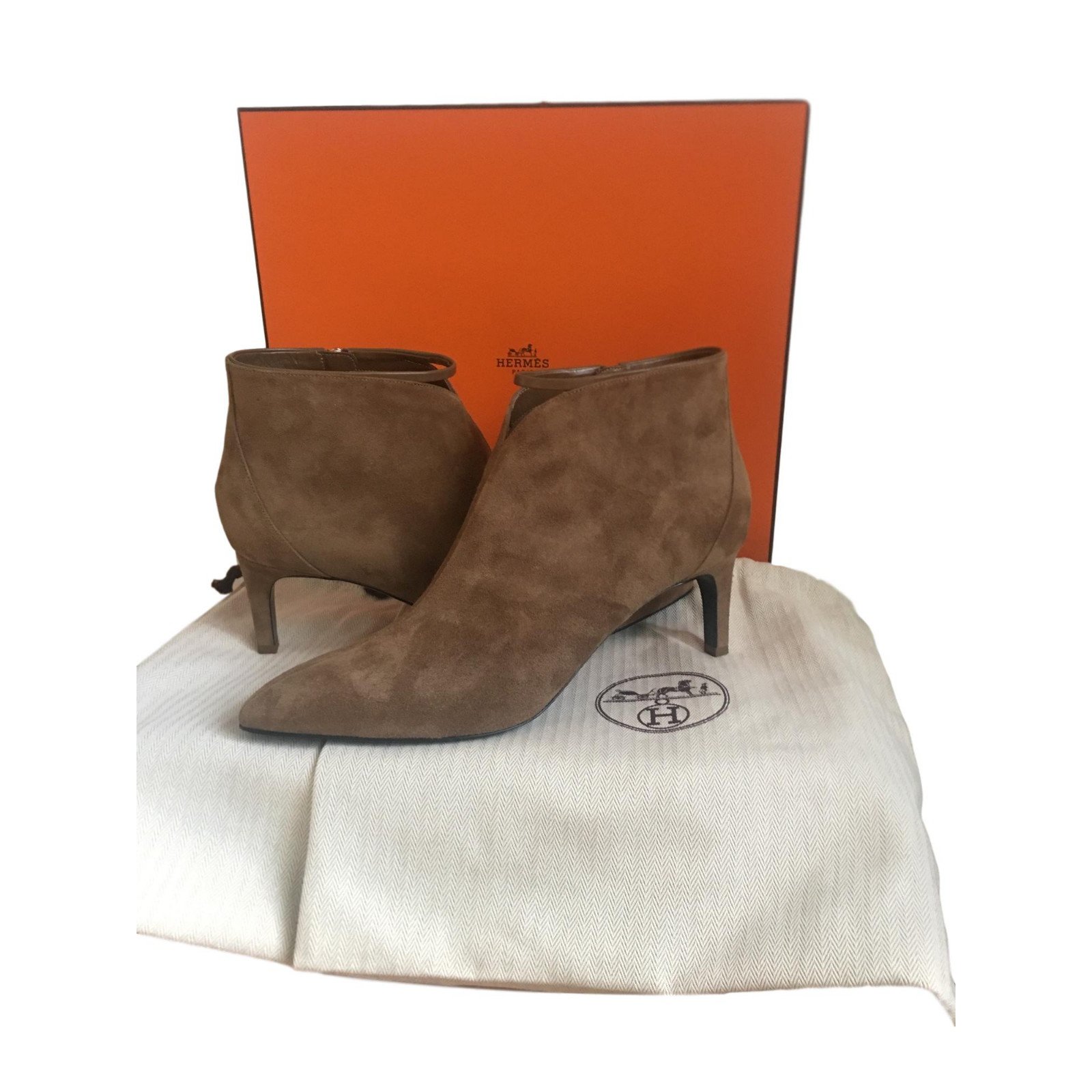 hermes suede boots