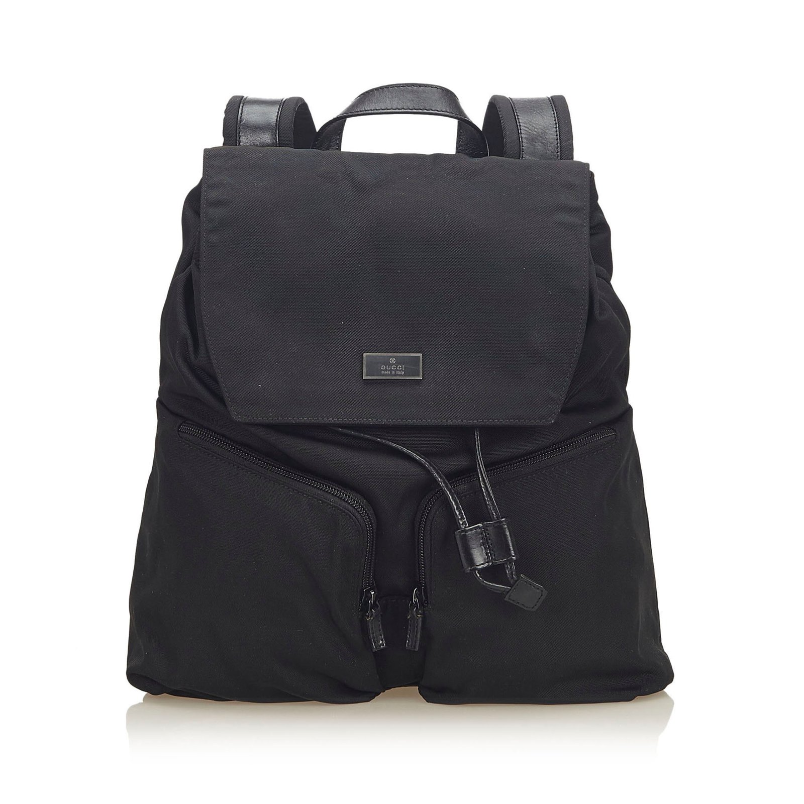 Gucci, Bags, Gucci Black Nylon Backpack