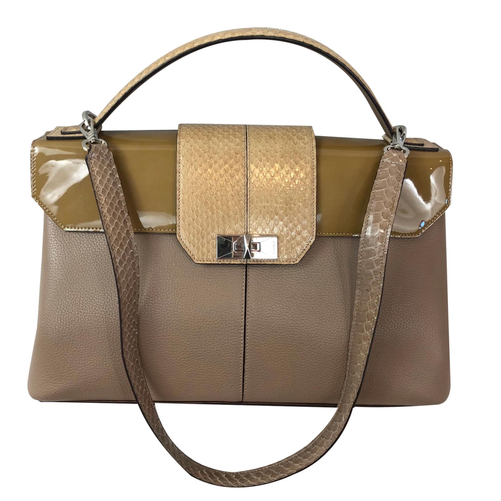 beige color handbags