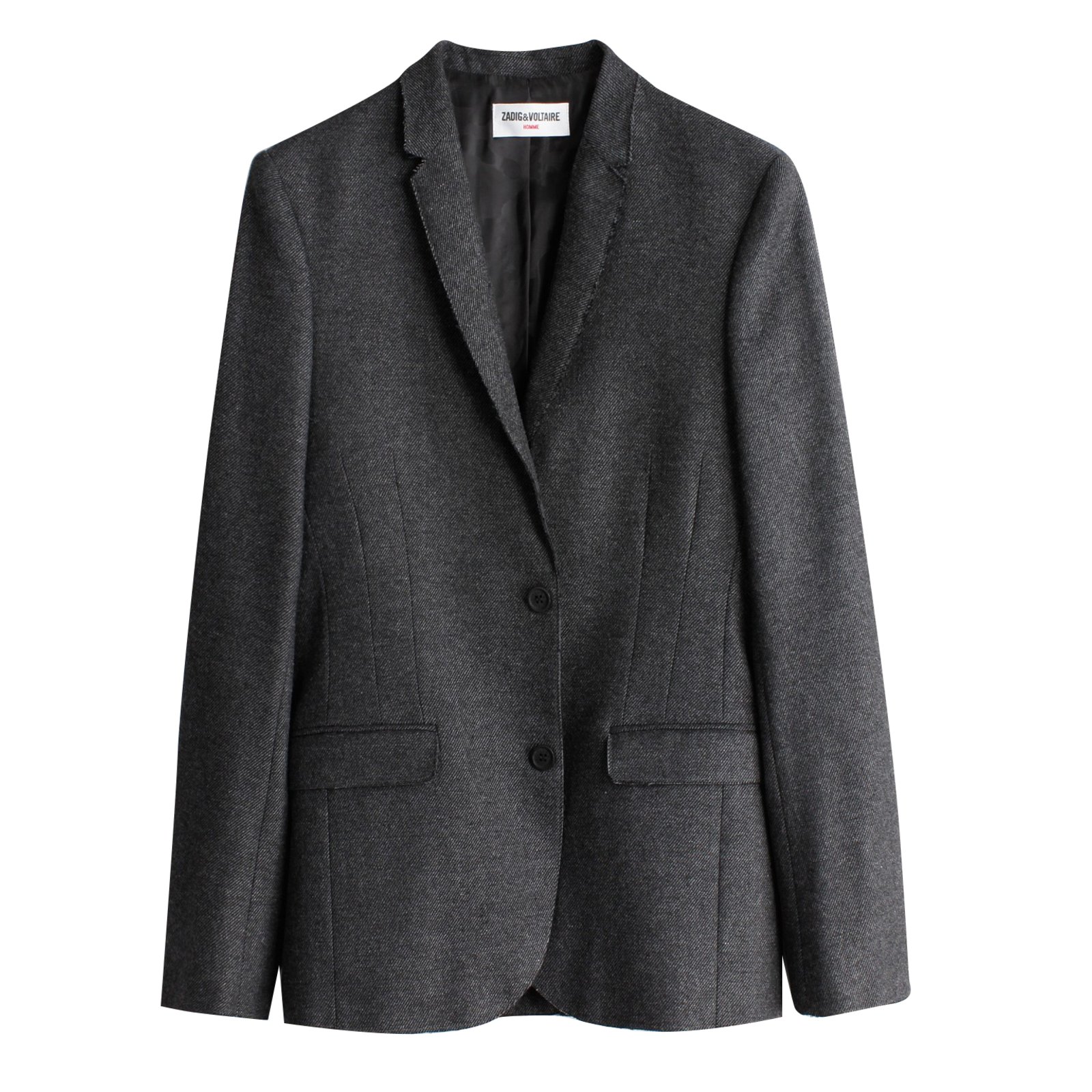 Zadig & Voltaire Blazers Jackets Dark grey Polyester Wool Polyamide ref ...
