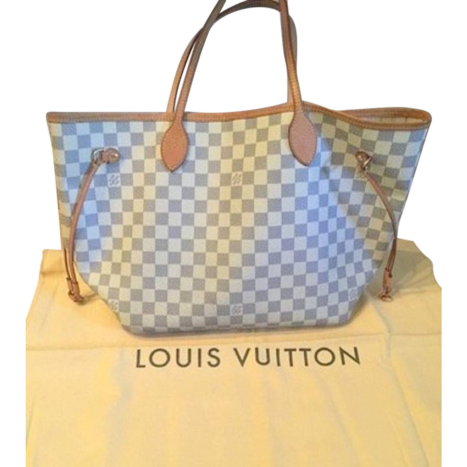 Sacs à main Louis Vuitton Neverfull mm Autre Beige ref.82577 - Joli Closet