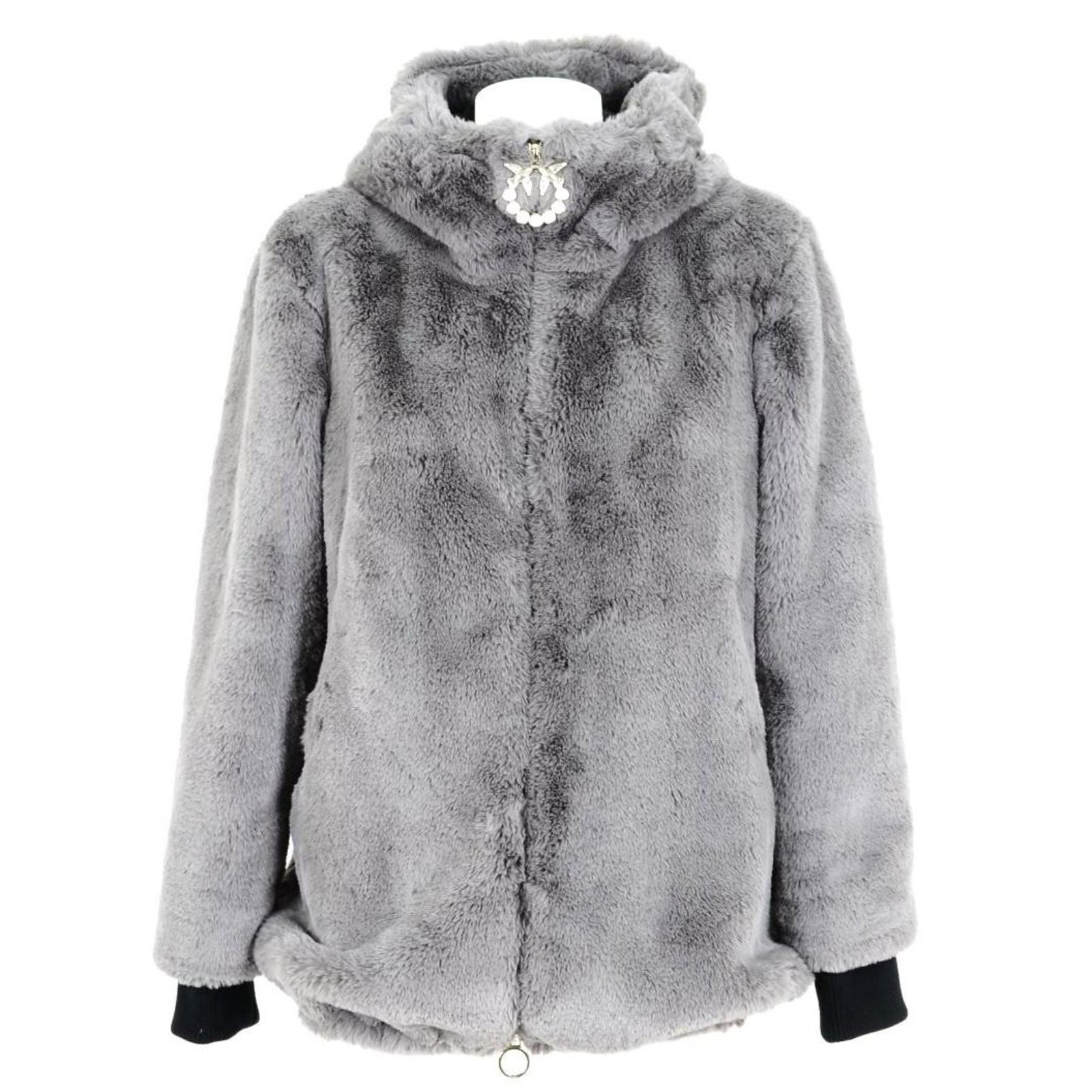 pinko coat puffer black