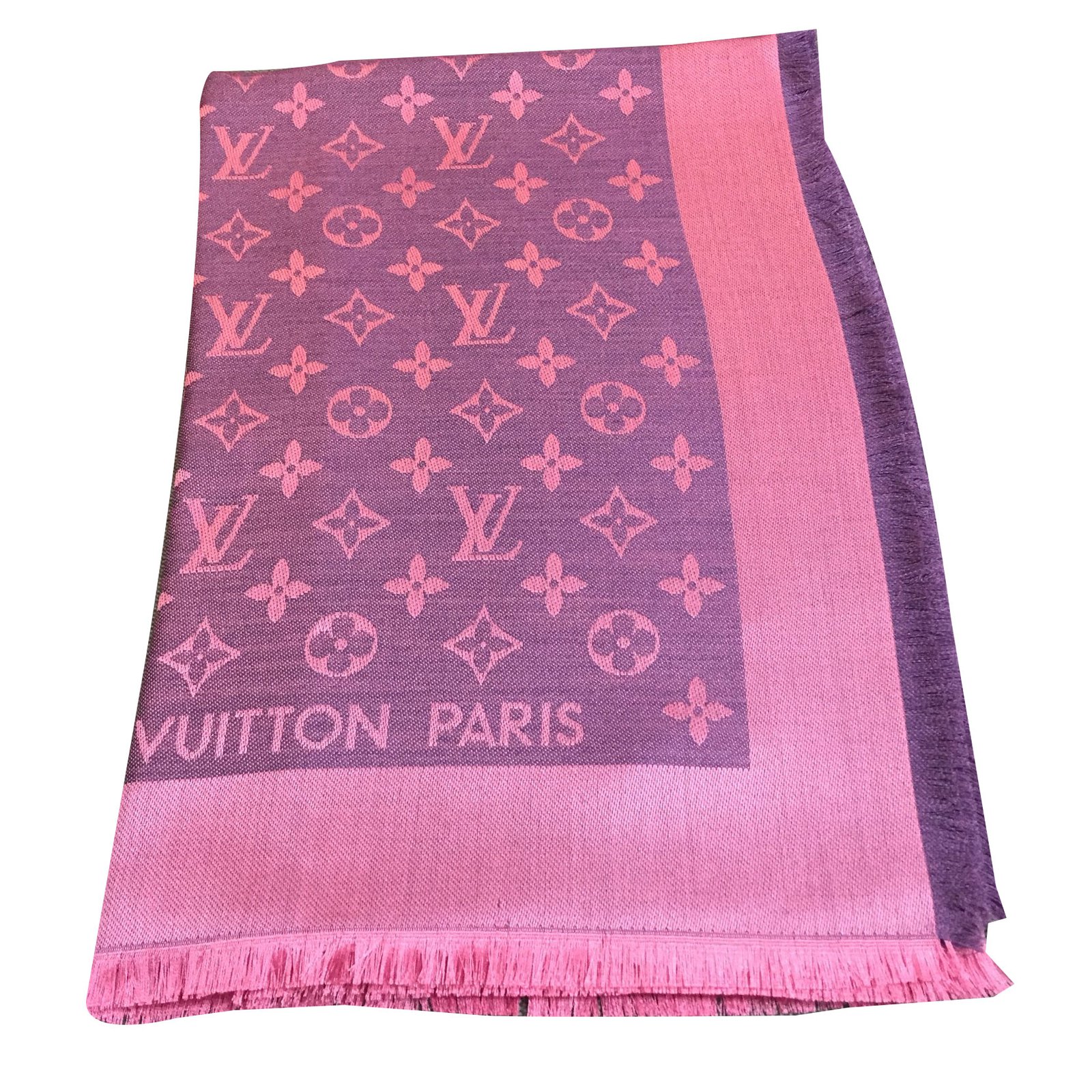 Louis Vuitton Seiden Schal rosa
