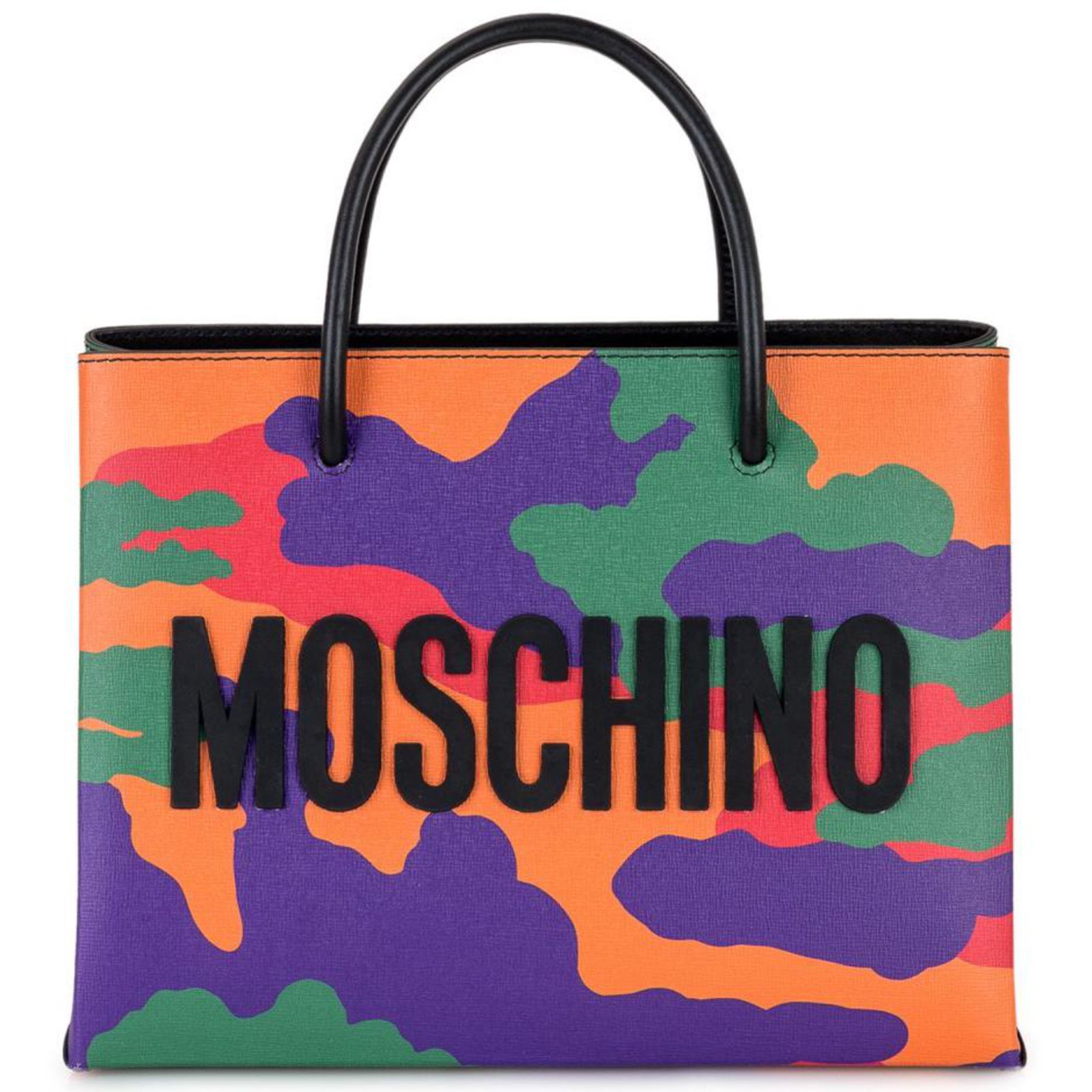 purple moschino bag
