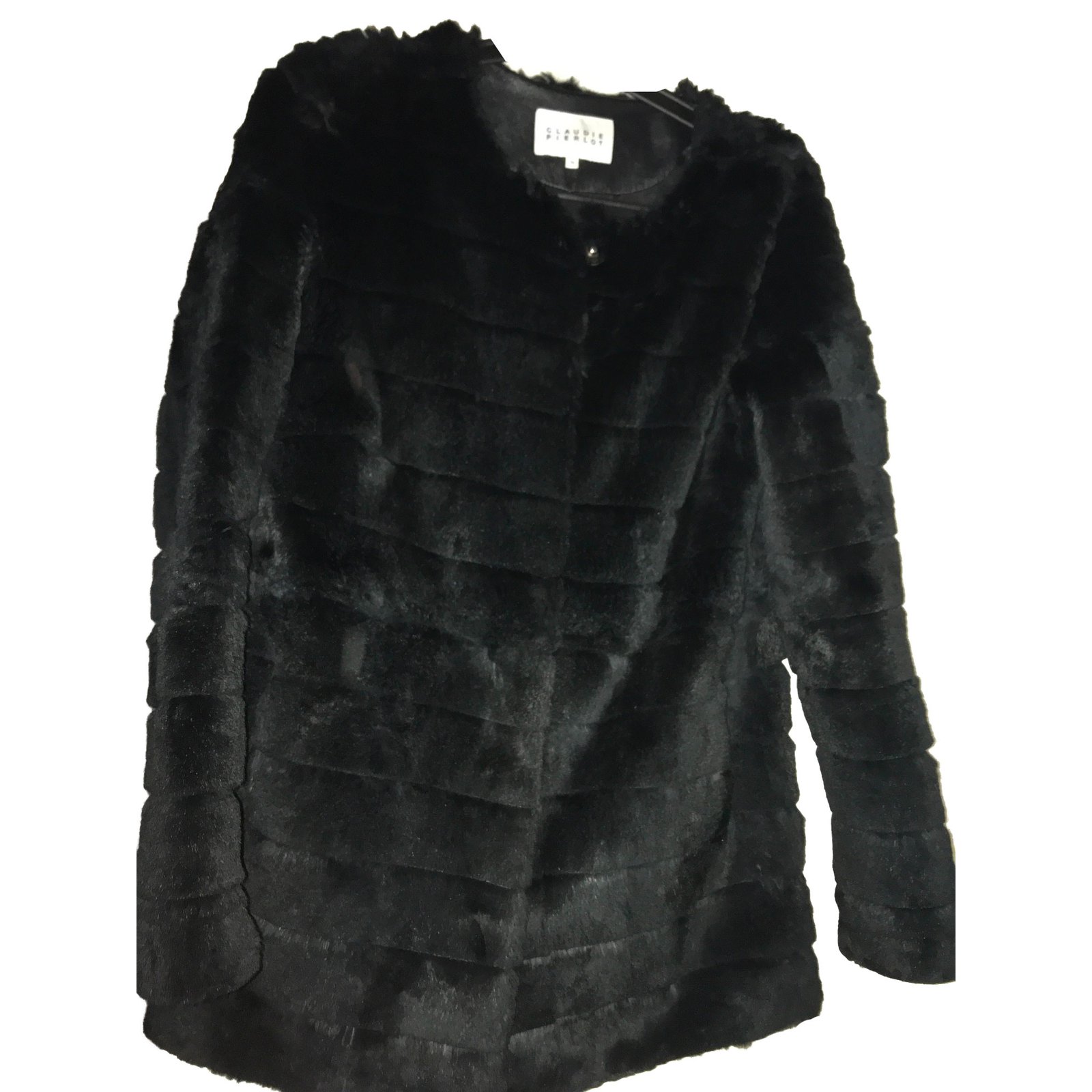 Claudie Pierlot Coats, Outerwear Black Fur ref.84198 - Joli Closet