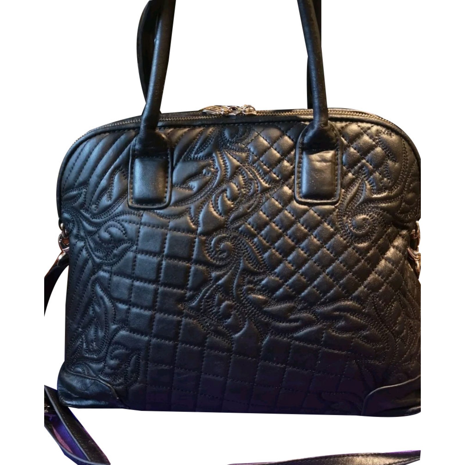 Leather handbag Gianni Versace Brown in Leather - 39303458