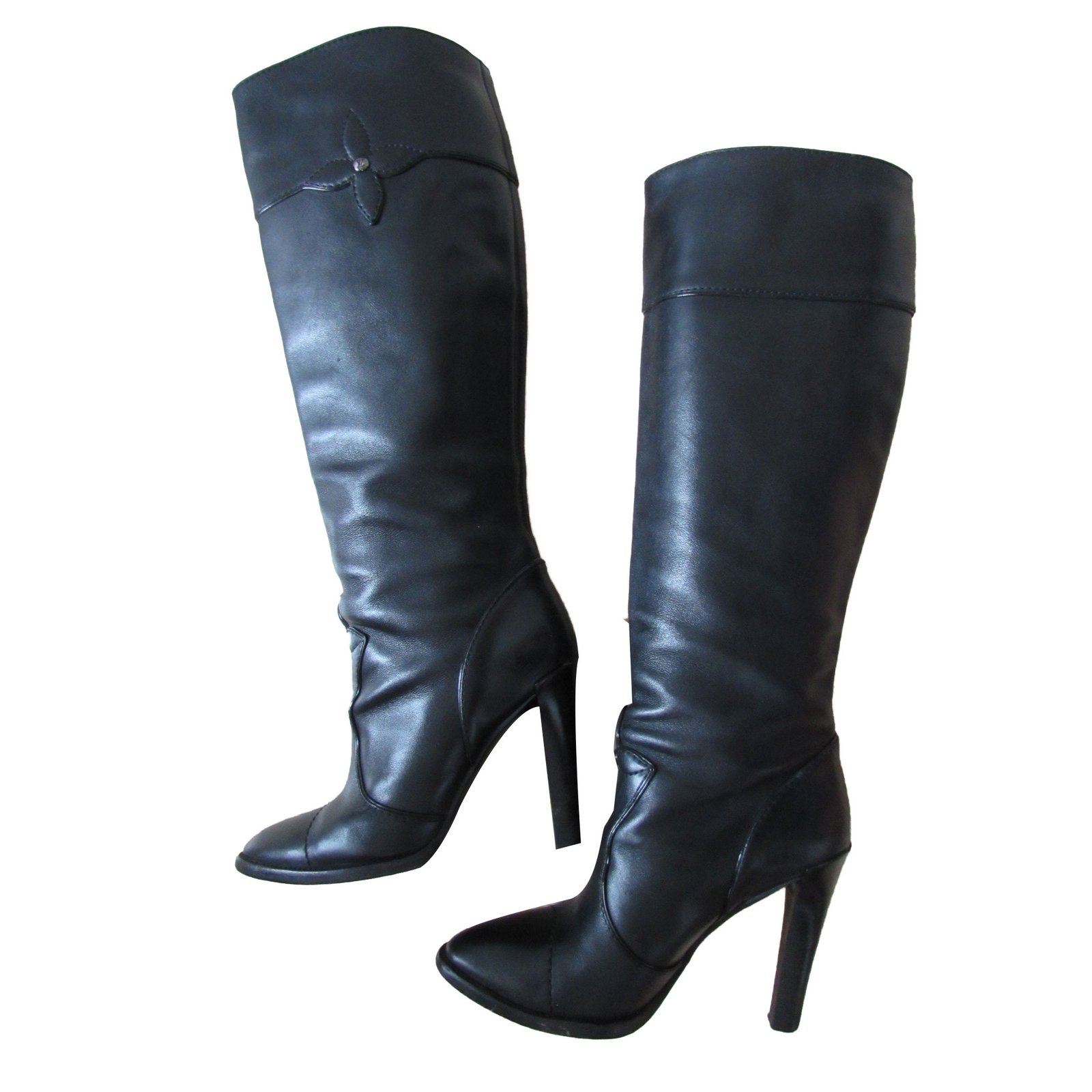 Louis Vuitton boots Black Leather ref.85009 - Joli Closet