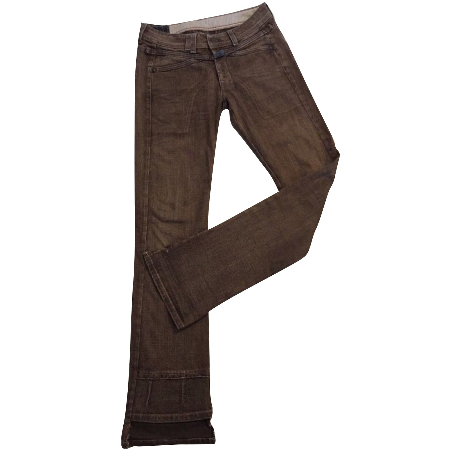 Le Jeande Marithe Francois Girbaud Jersey Pants brown business style Fashion Trousers Jersey Pants 