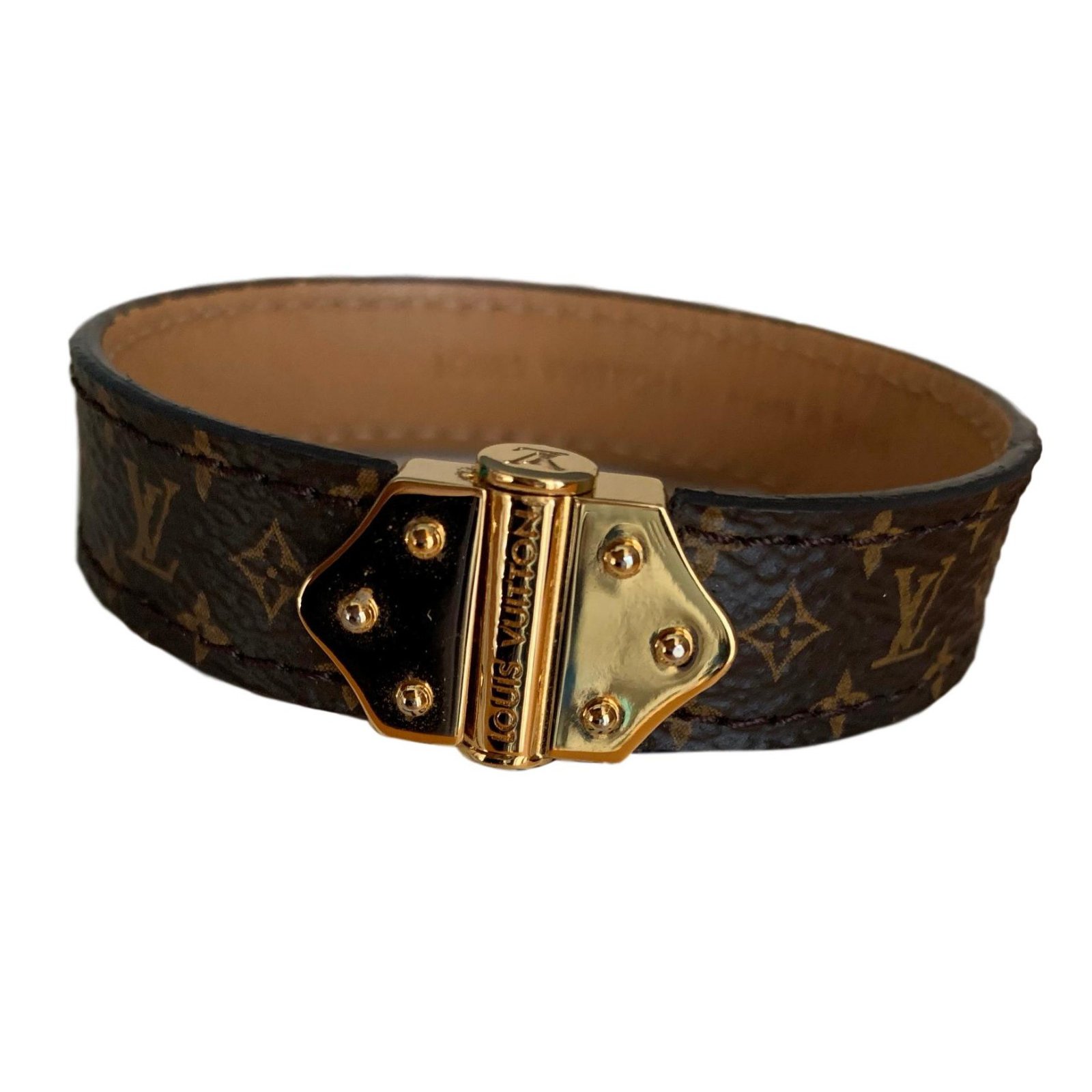 Bracciali Louis vuitton in Tela Marrone - 21966045