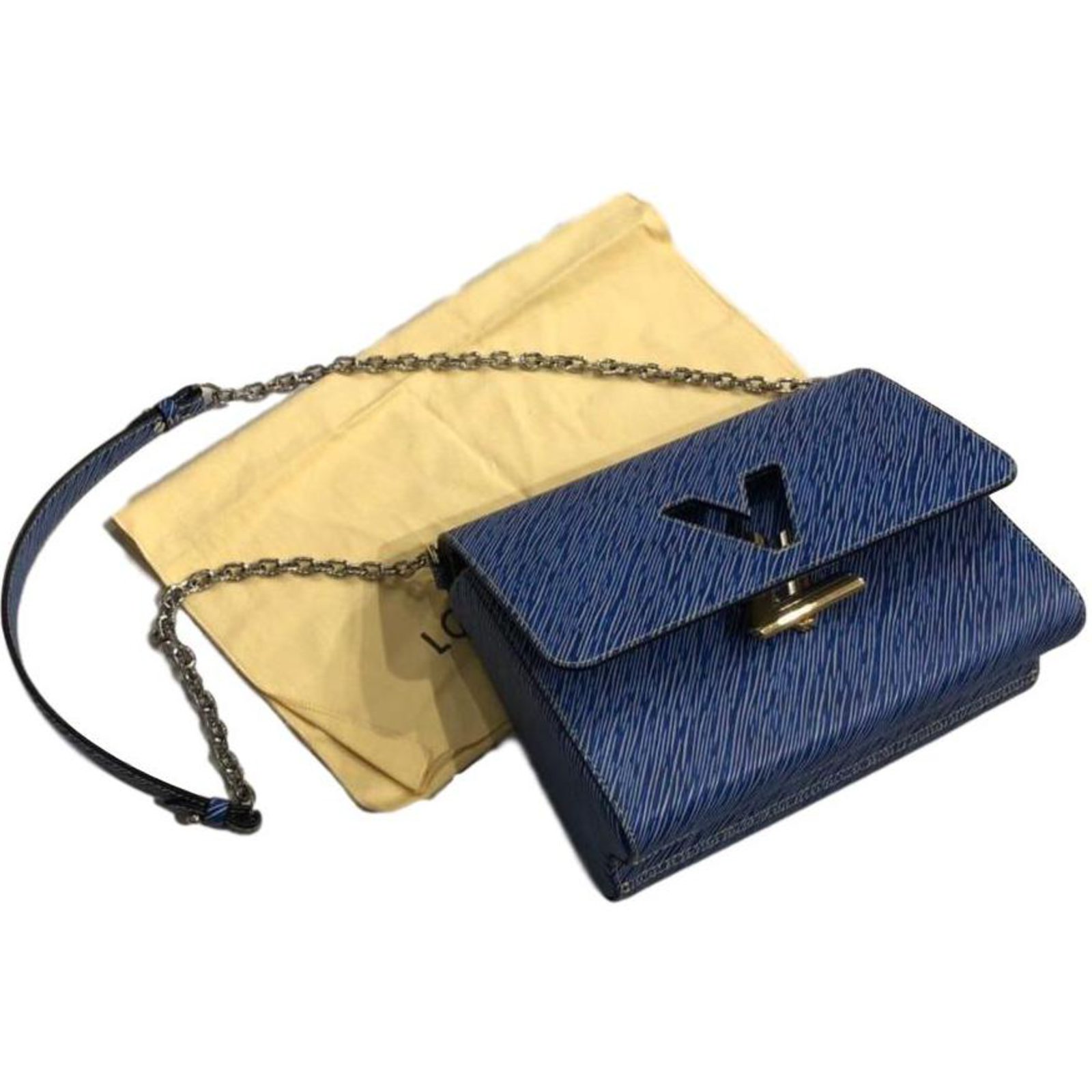 Louis Vuitton Denim EPI Leather Twist mm Bag