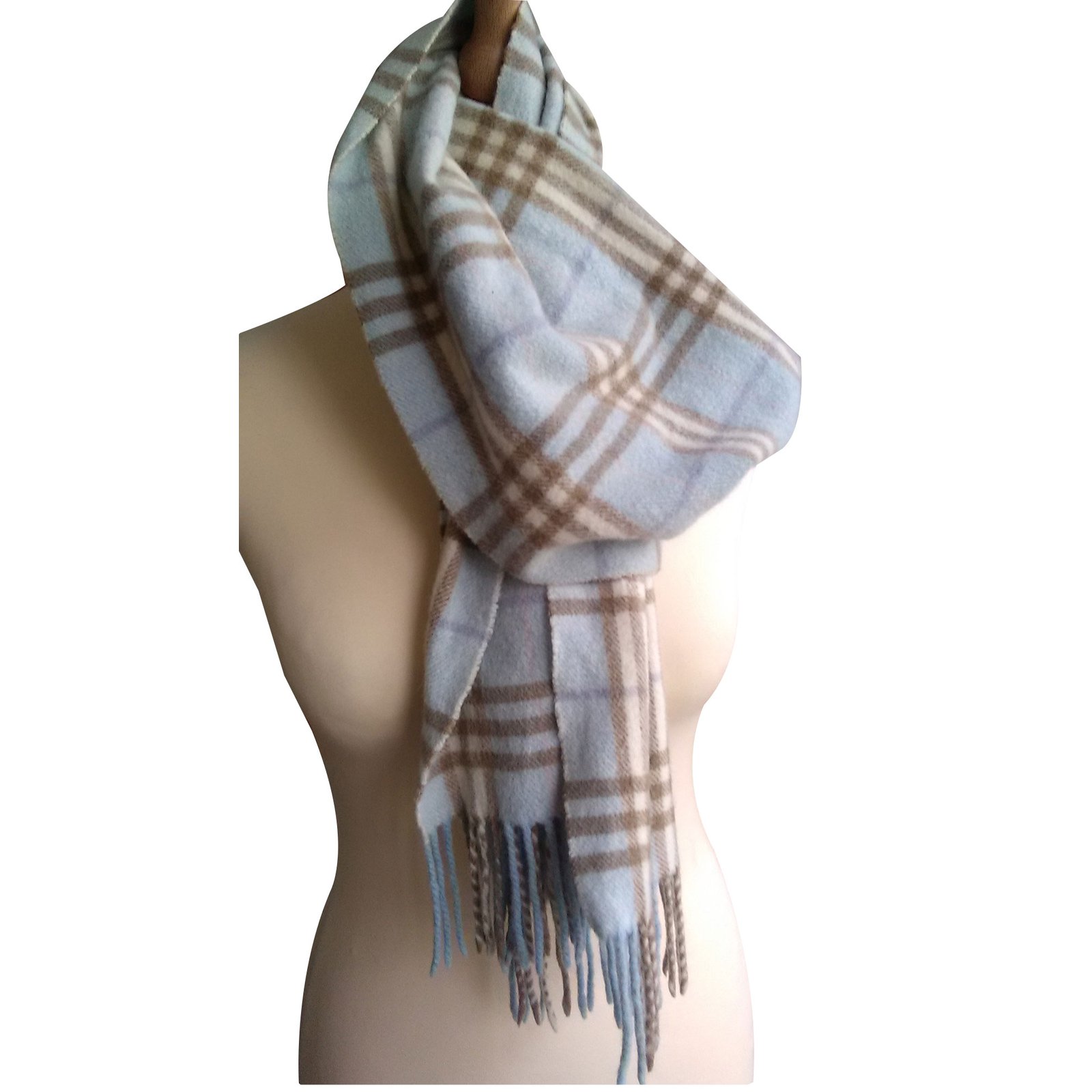blue burberry cashmere scarf