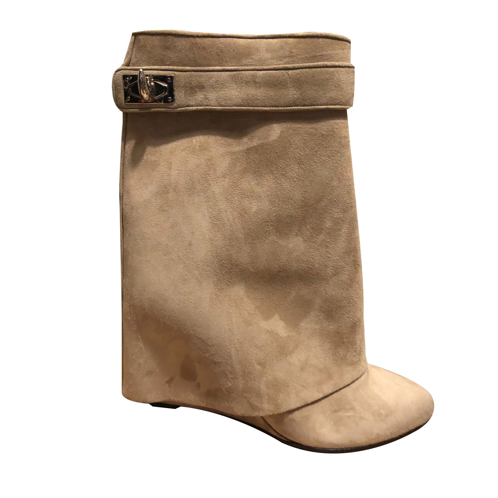 Givenchy Boots Ankle Boots Suede Beige 