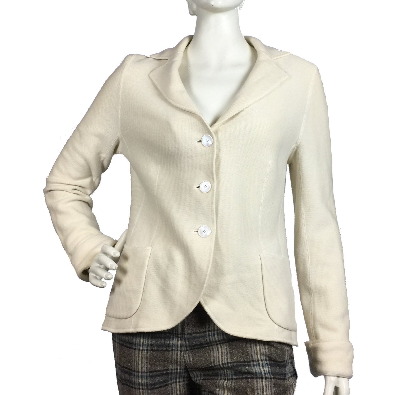 cream jersey blazer