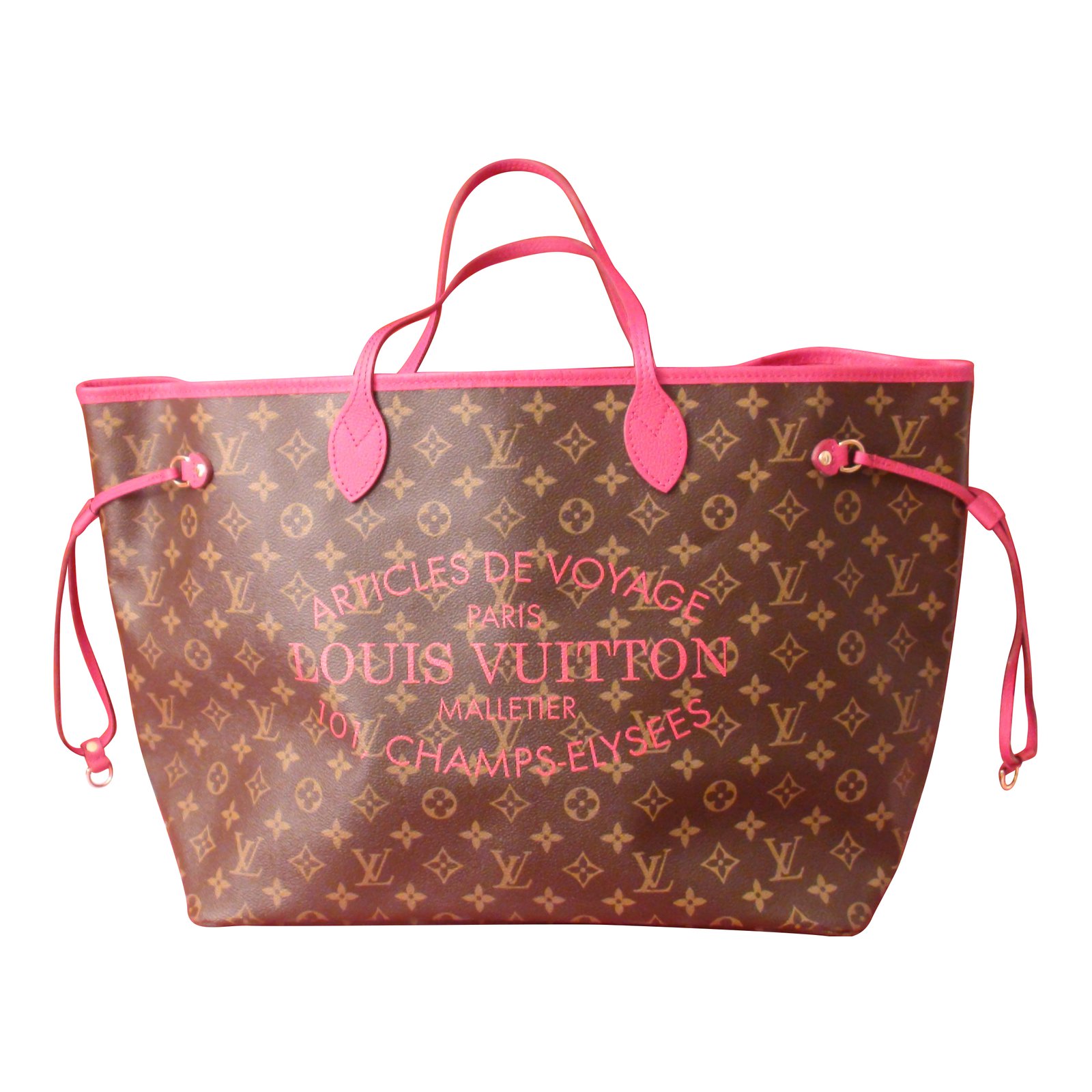 Louis Vuitton Neverfull Pink Leather ref.87500 - Joli Closet