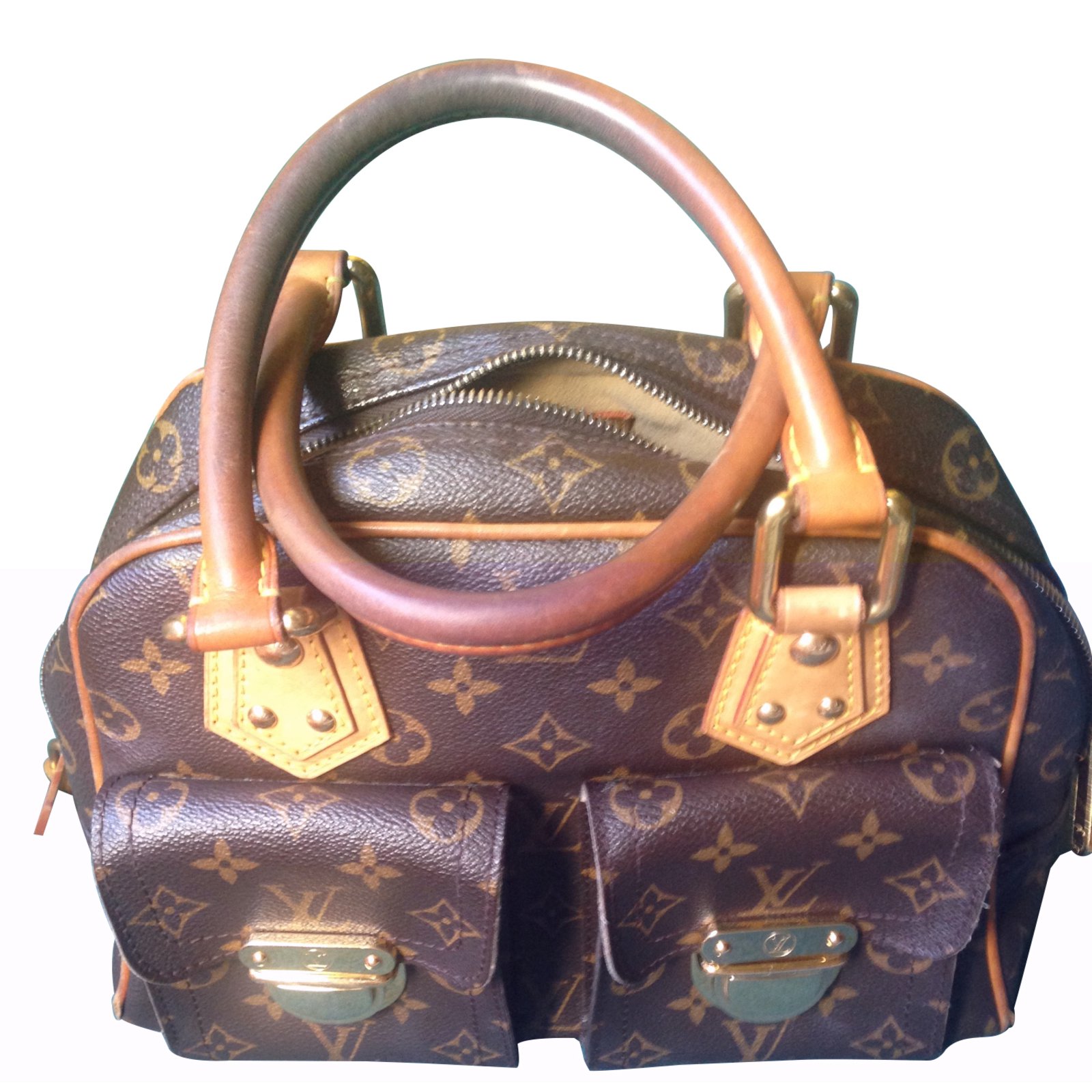 Louis Vuitton Manhattan vuitton bag Brown Cloth ref.87802 - Joli Closet